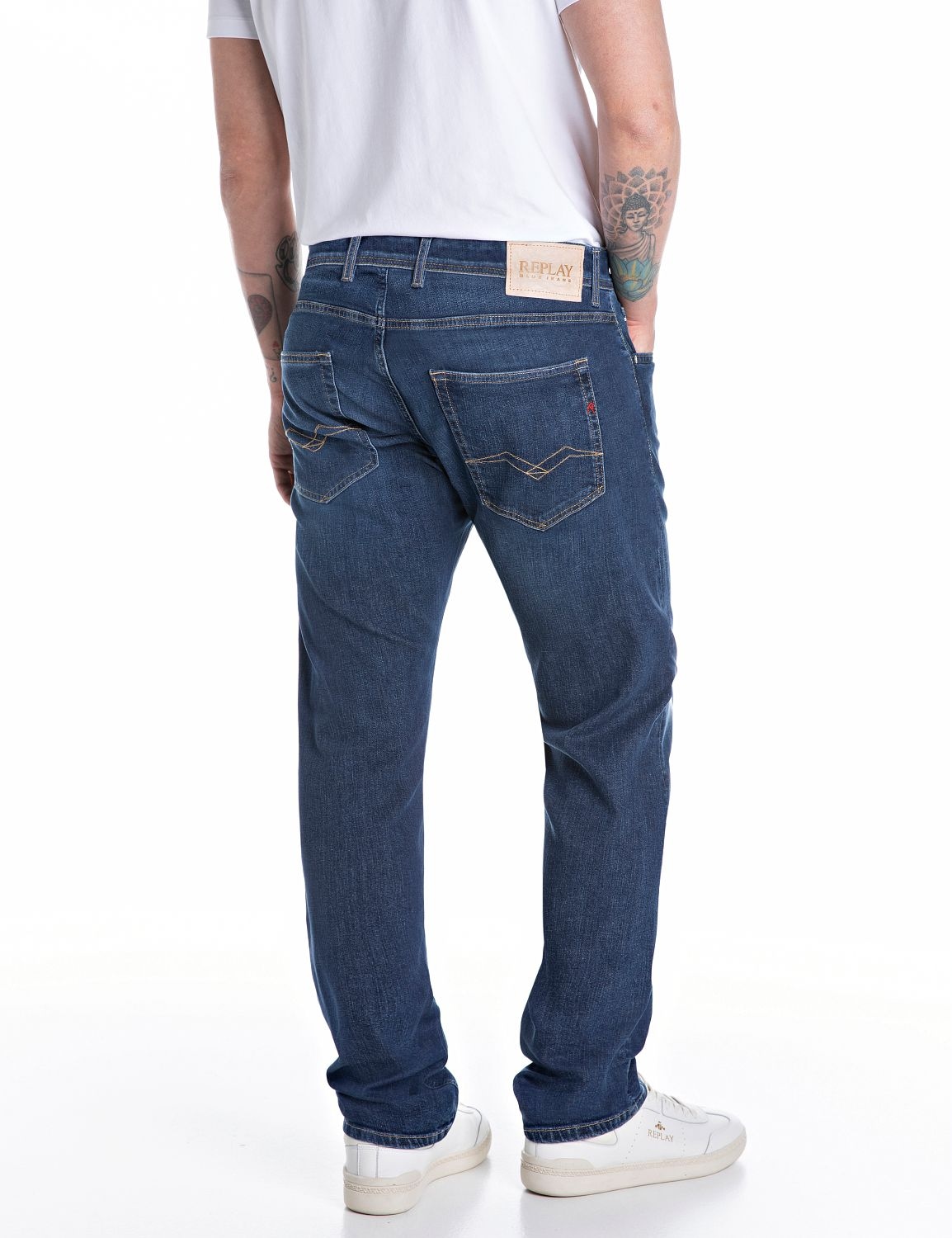 Replay Straight-Jeans »GROVER« in vielen verschiedenen Waschungen, mit Stretch