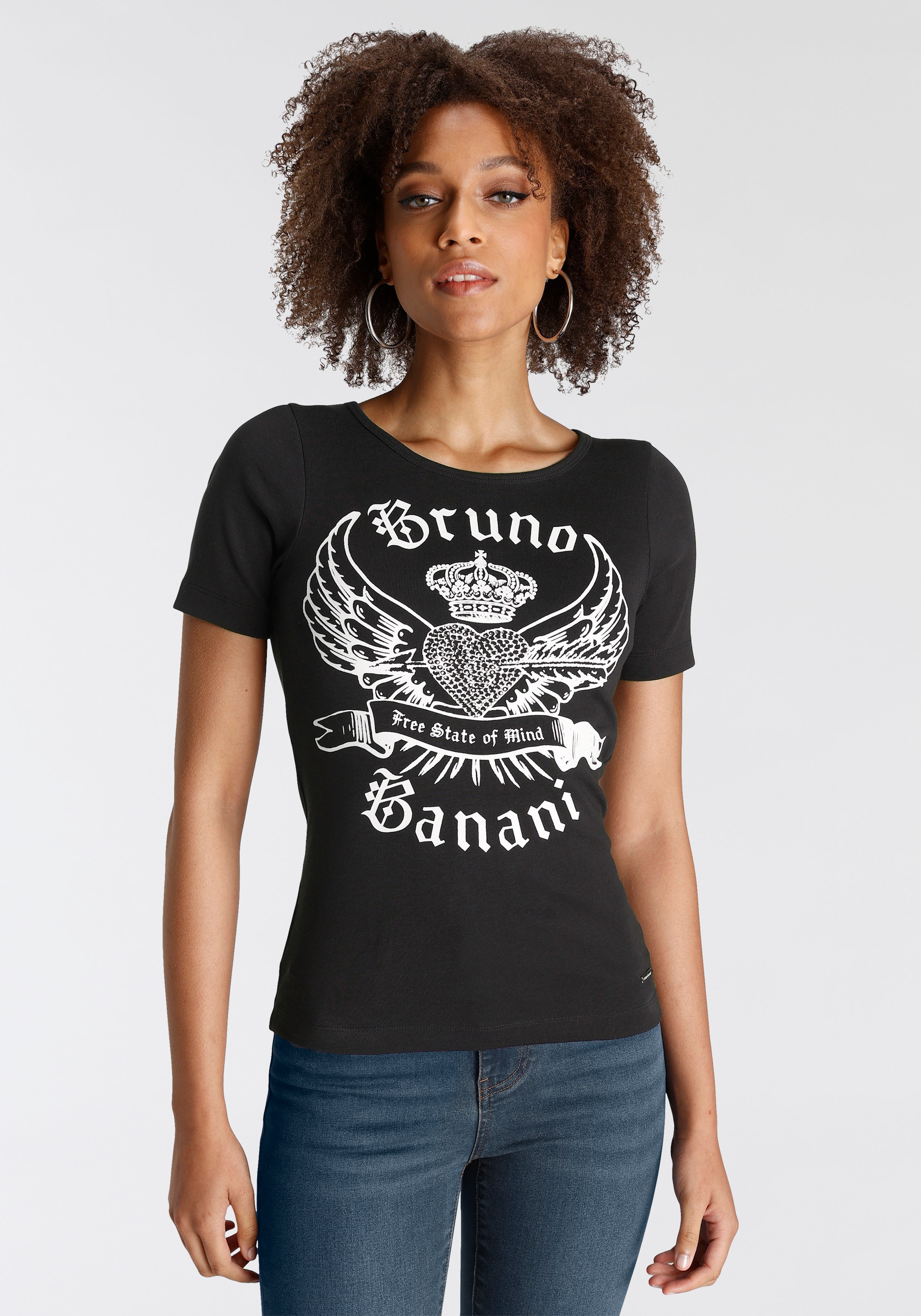 ♕ Bruno Banani T-Shirt, Logo-Print NEUE KOLLEKTION versandkostenfrei  bestellen
