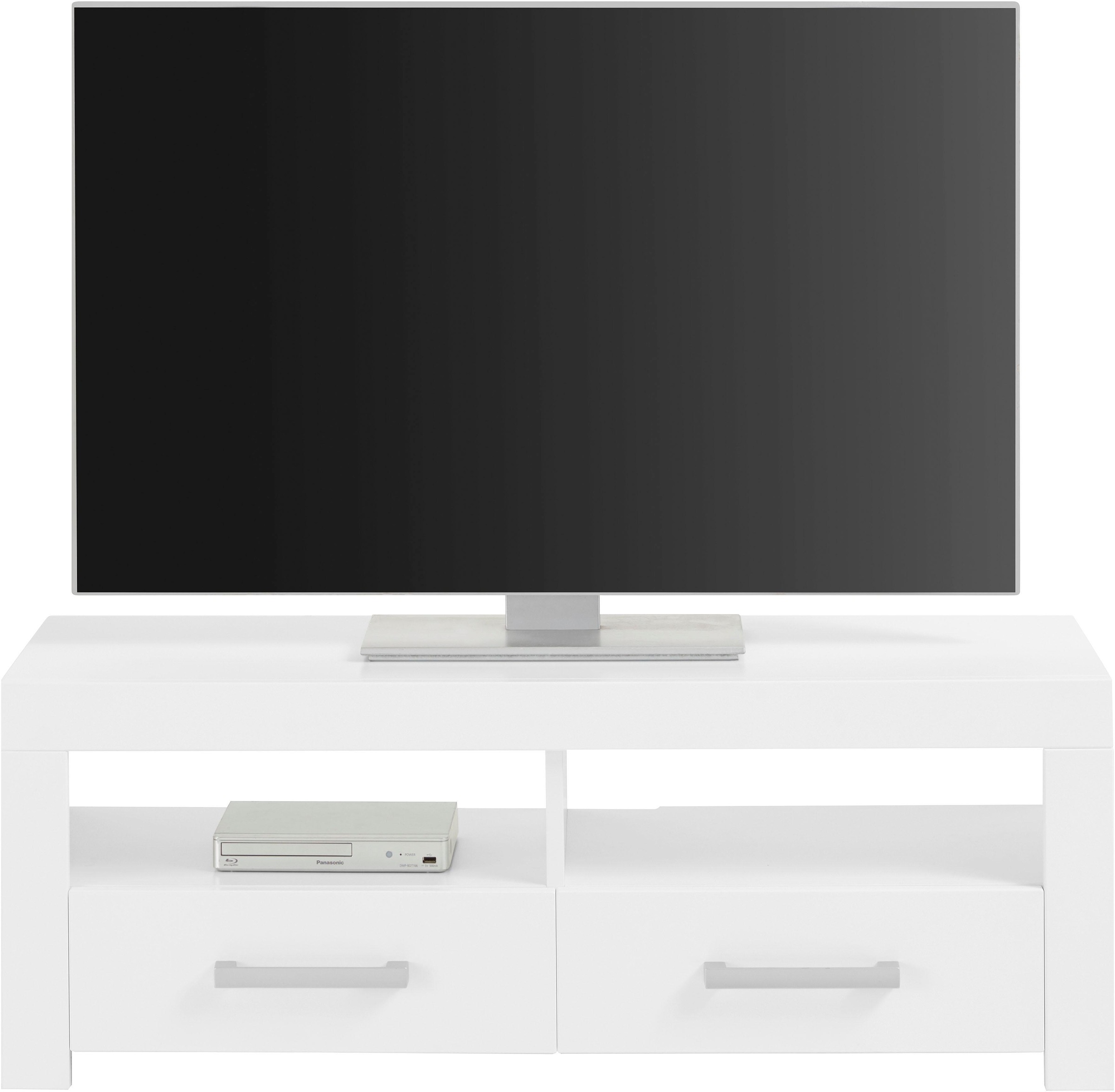 Image of INOSIGN Lowboard »Style«, aus schönem weiss/lackierten MDF Fronten, mit vielen Stauraummöglichkeiten, Breite 113 cm bei Ackermann Versand Schweiz