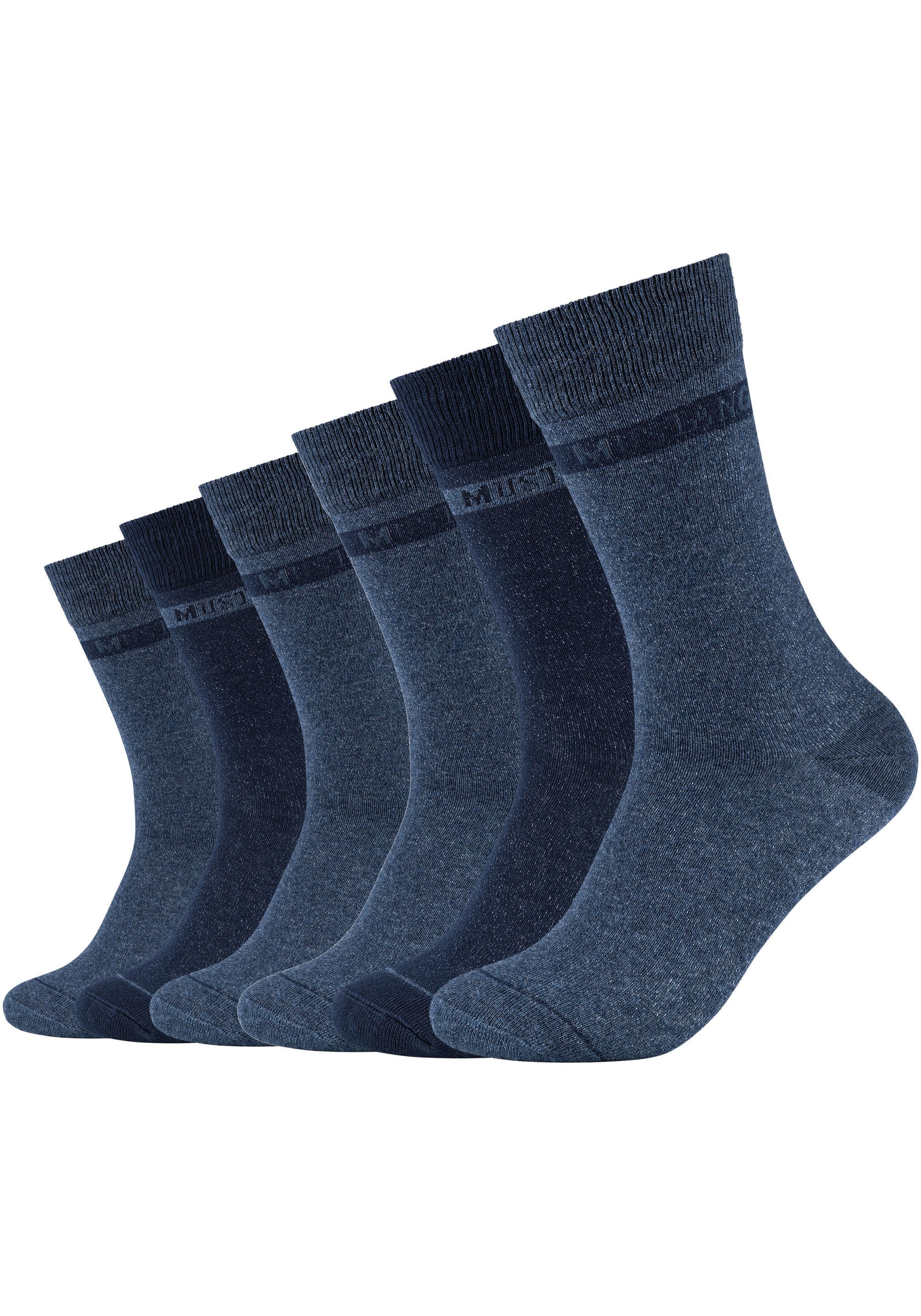 MUSTANG Socken, (6er Pack), mit Weicher und elastischer Komfortbund