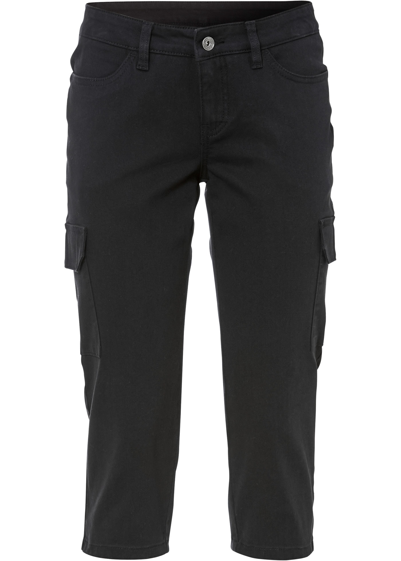 bonprix Pantalon capri  aus Baumwolle mit Elasthan, Skinny Fit, im Cargo-Look