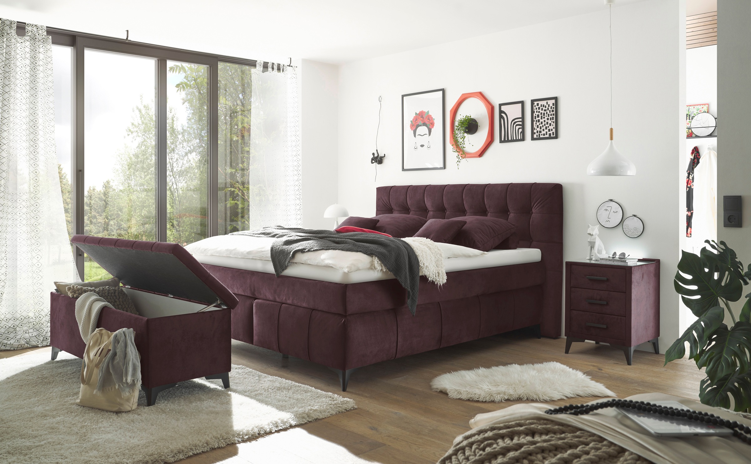 ED EXCITING DESIGN Truhenbank »Oregon«, Breite 140cm, Bettbank mit Stauraum