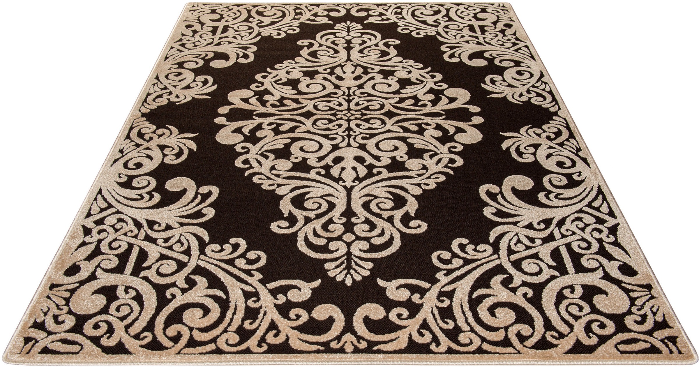 Image of Home affaire Teppich »Javier«, rechteckig, 8 mm Höhe, Orient-Optik, mit Bordüre, Teppich, Kurzflor, Weich, Pflegeleicht, Elegant, weich, Wohnzimmer Schlafzimmer Esszimmer bei Ackermann Versand Schweiz