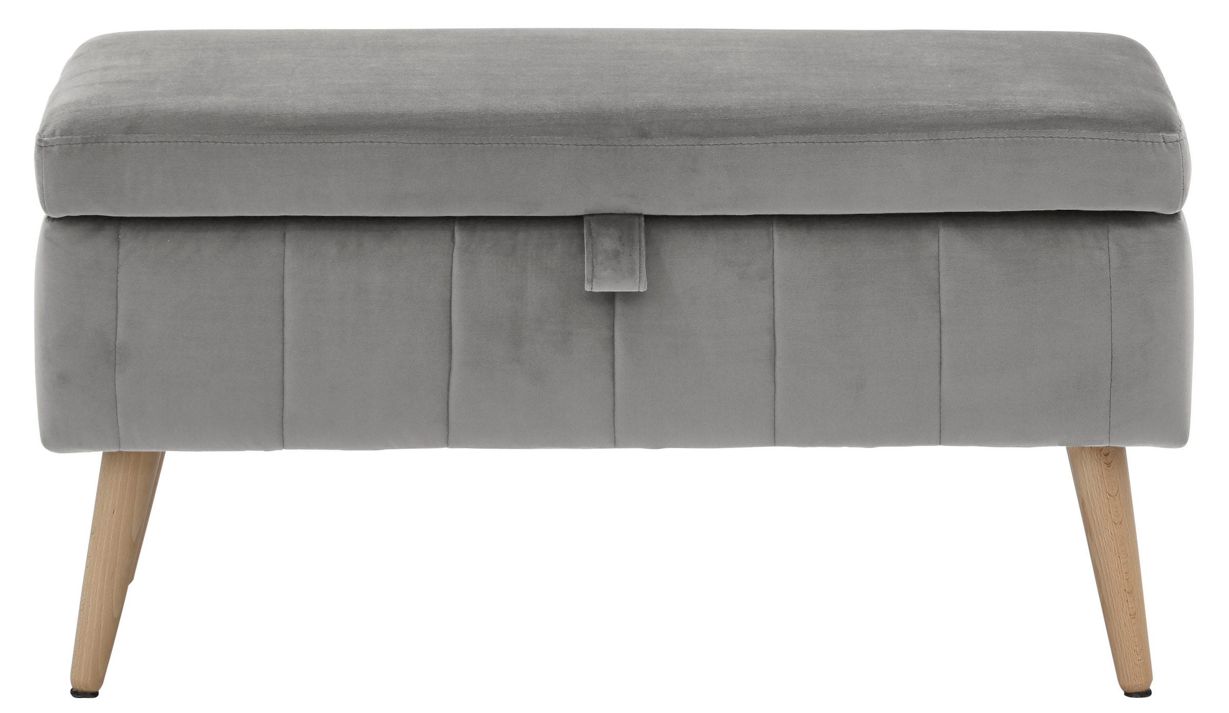 INOSIGN Truhenbank »AMIRA Sitzbank mit Stauraum, Masse B/T/H: 81/36/43 cm«, mit Staufach, in 3 Bezugsqualitäten mit feiner Steppung