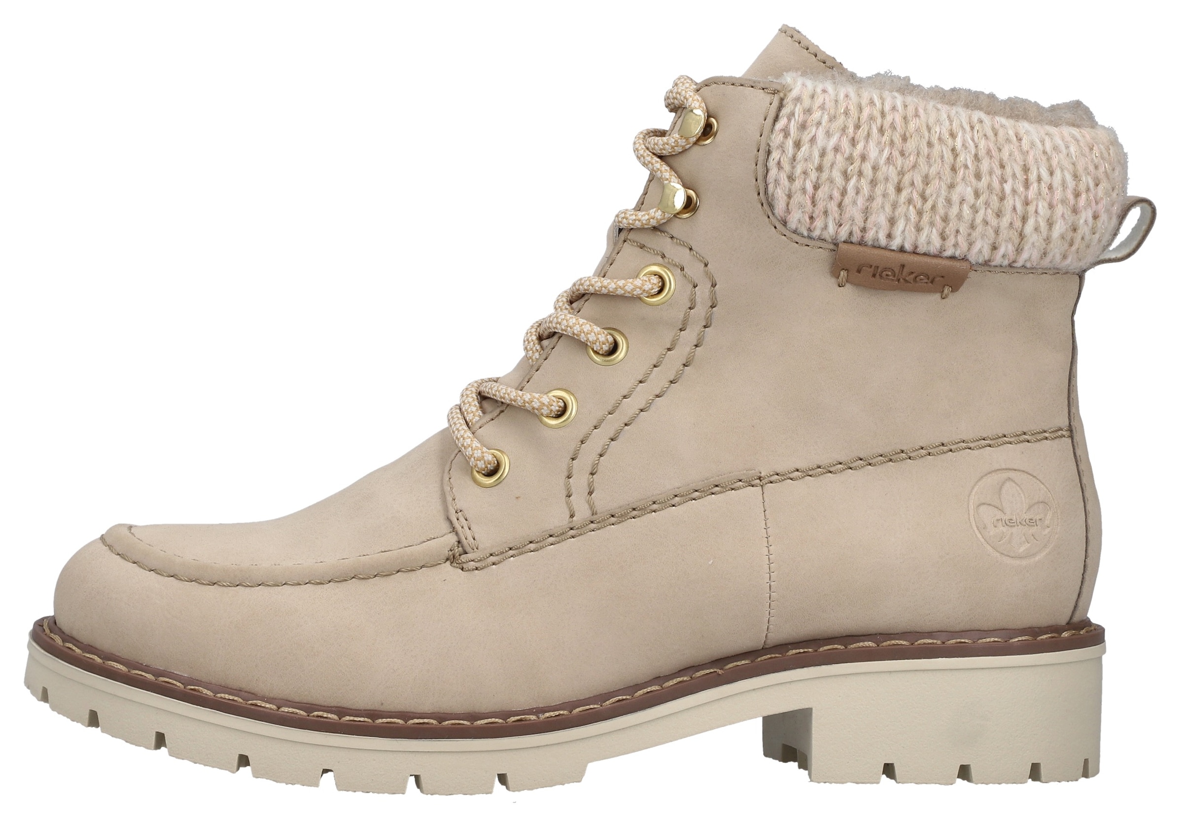 Rieker Winterstiefelette, Schnürboots, Winterboots, Blockabsatz, mit Innenreissverschluss
