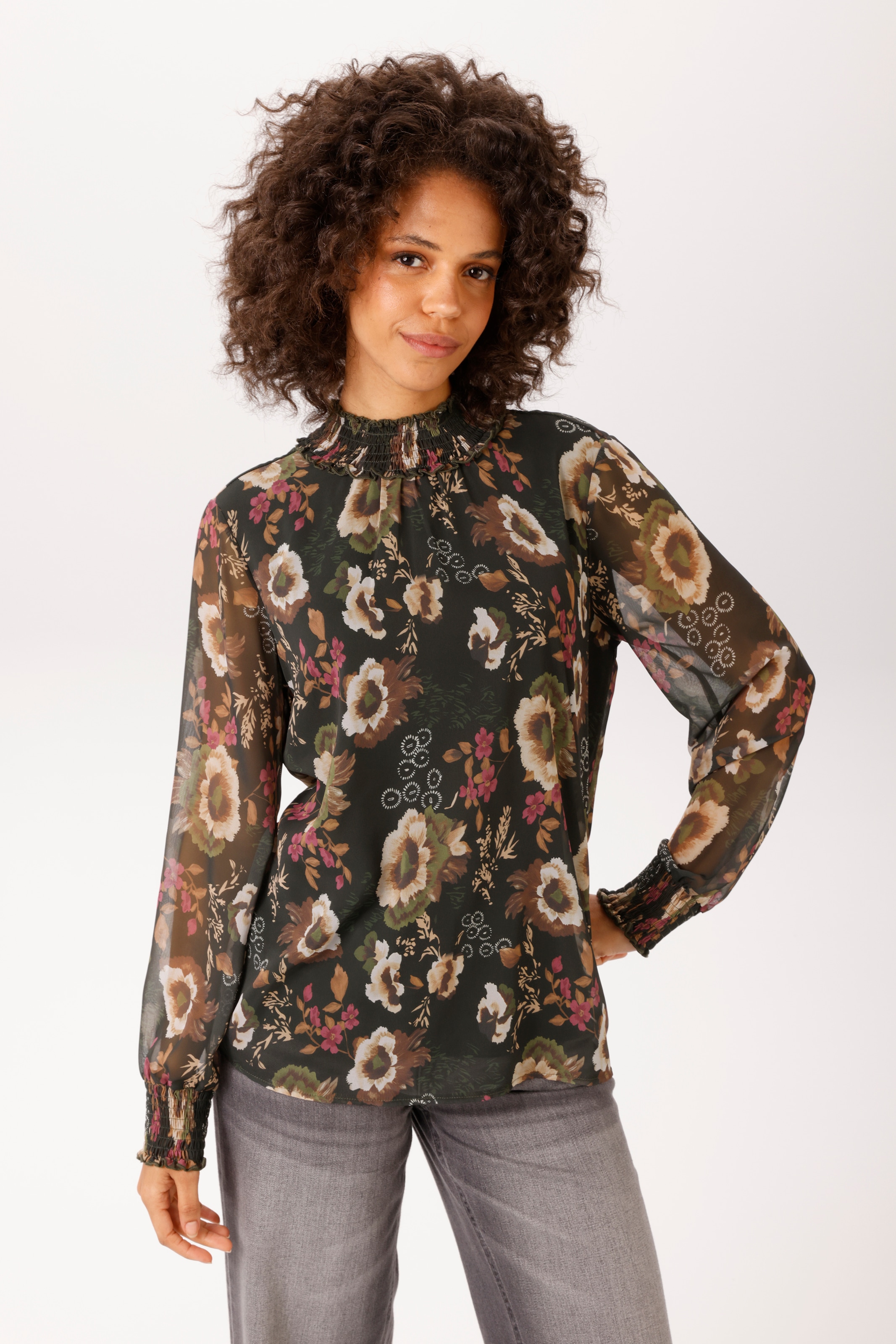 Image of Aniston CASUAL Schlupfbluse mit fantasievollem Blumendruck - NEUE KOLLEKTION