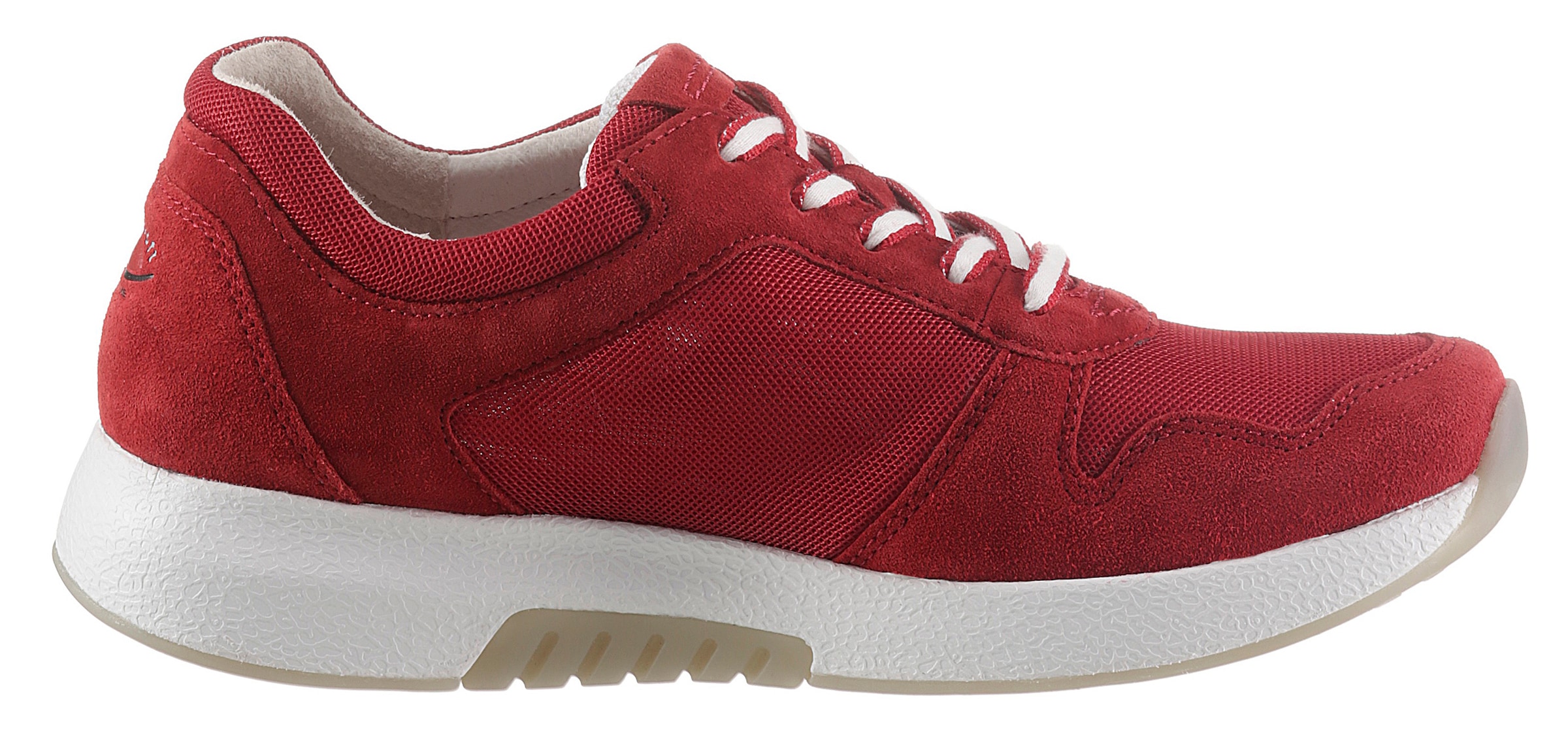 Gabor Rollingsoft Keilsneaker, Freizeitschuh, Halbschuh, Schnürschuh im sommerlichem Materialmix