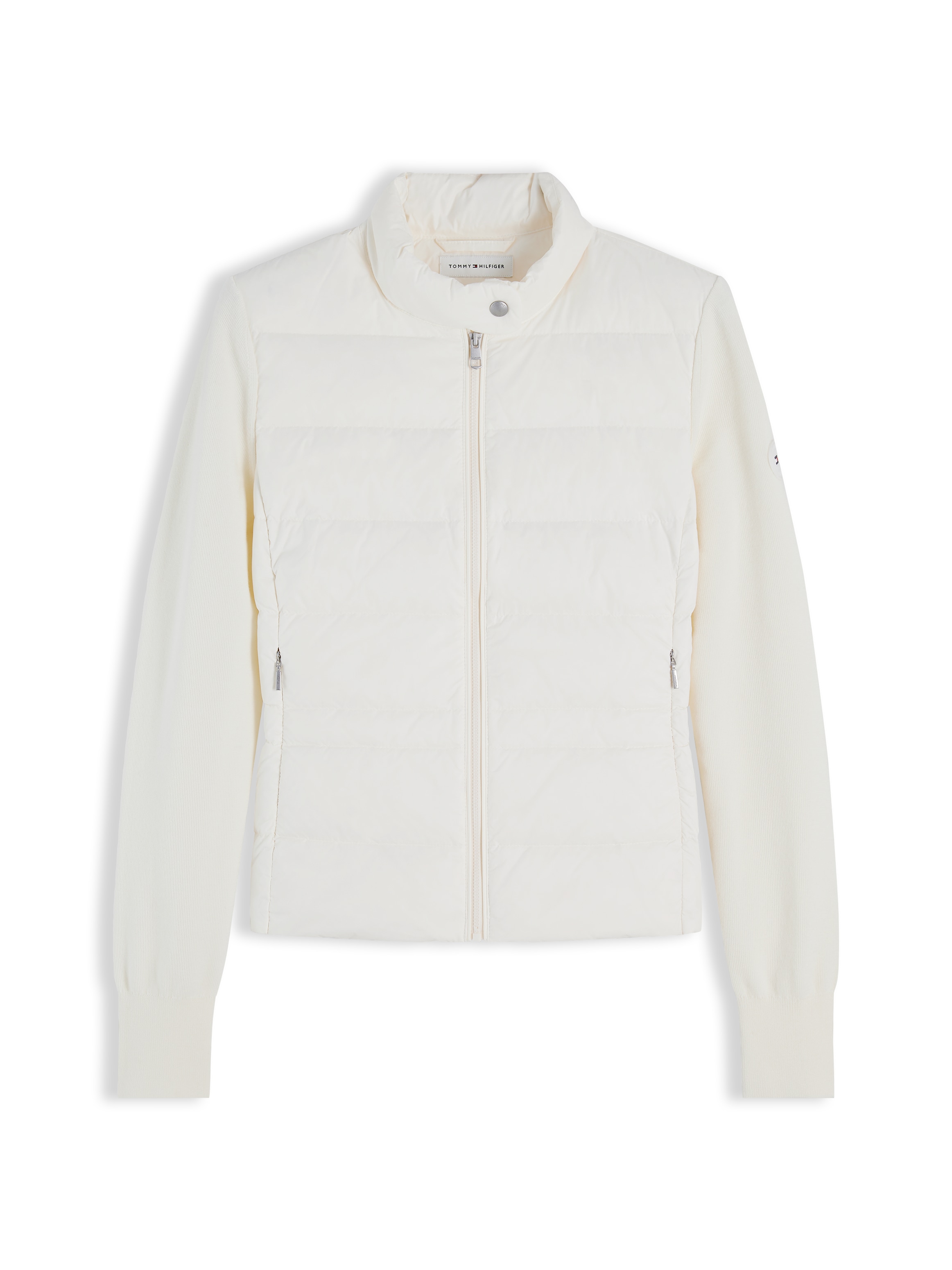 Tommy Hilfiger Doudoune »LW DOWN KNIT MIX JACKET« sans capuche col montant, mélange de matières avec qualité matelassée