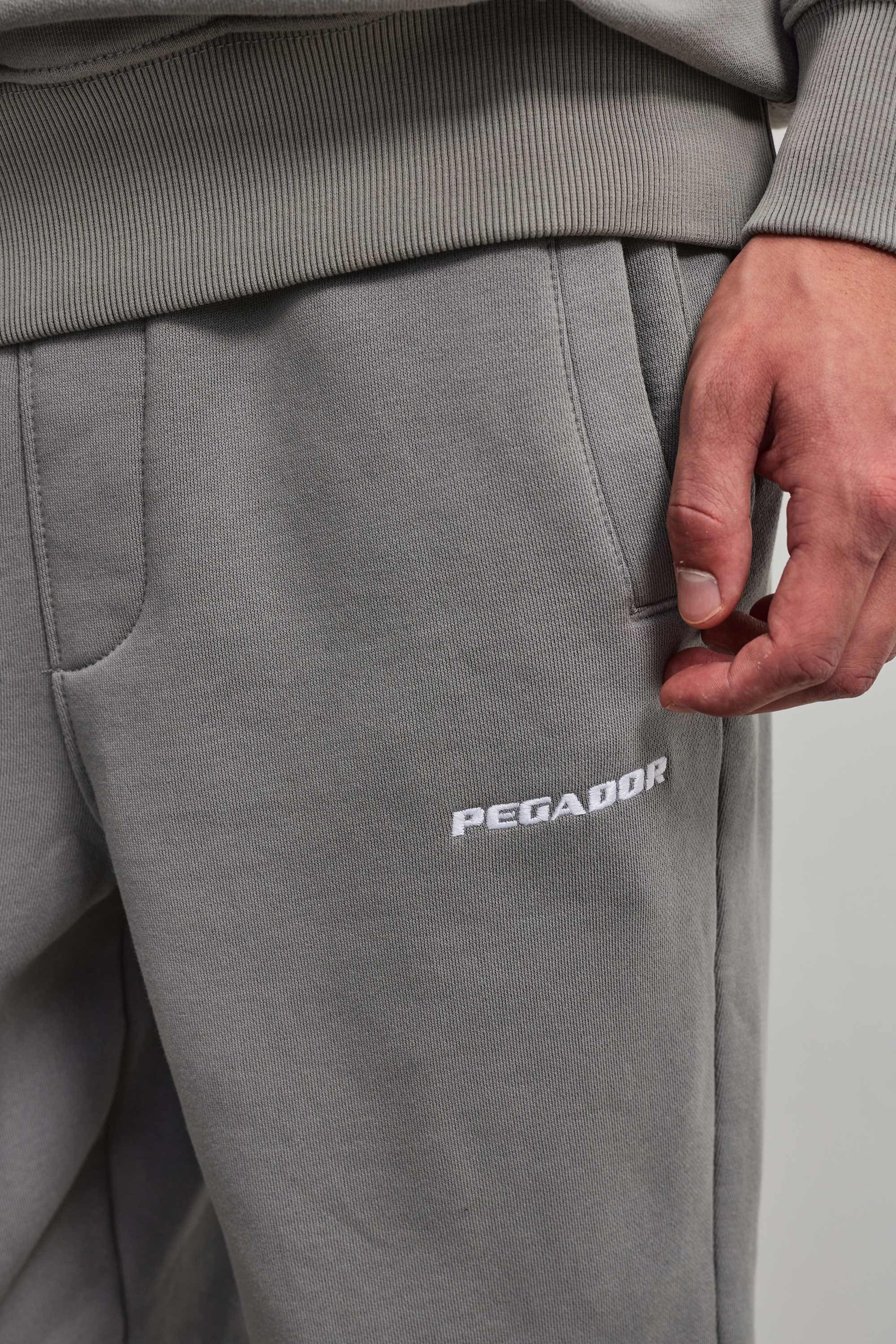 PEGADOR Pantalon sweat »Logo Wide Sweat Pants«  mélange de coton, ample