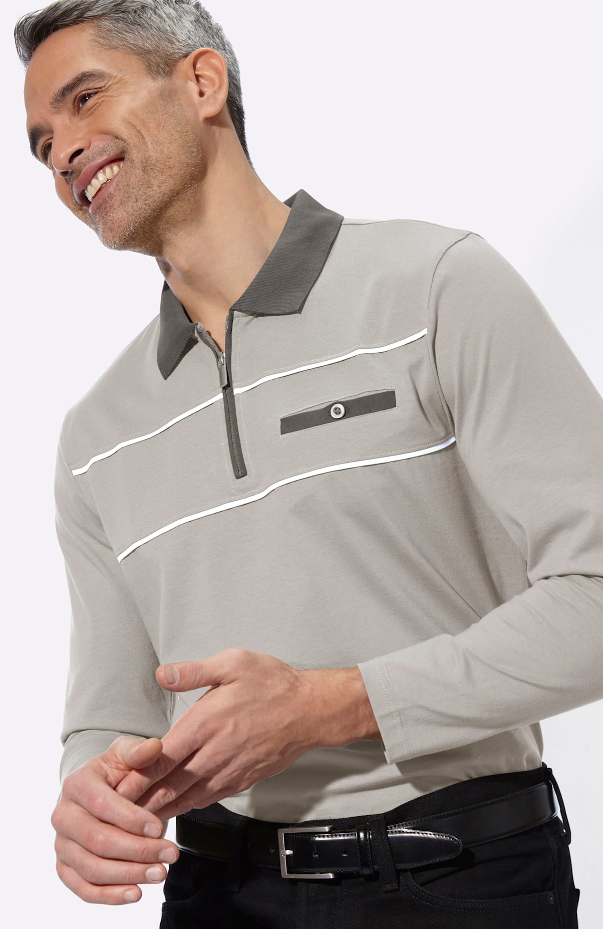 Classic Poloshirt »Langarm-Poloshirt« 1
