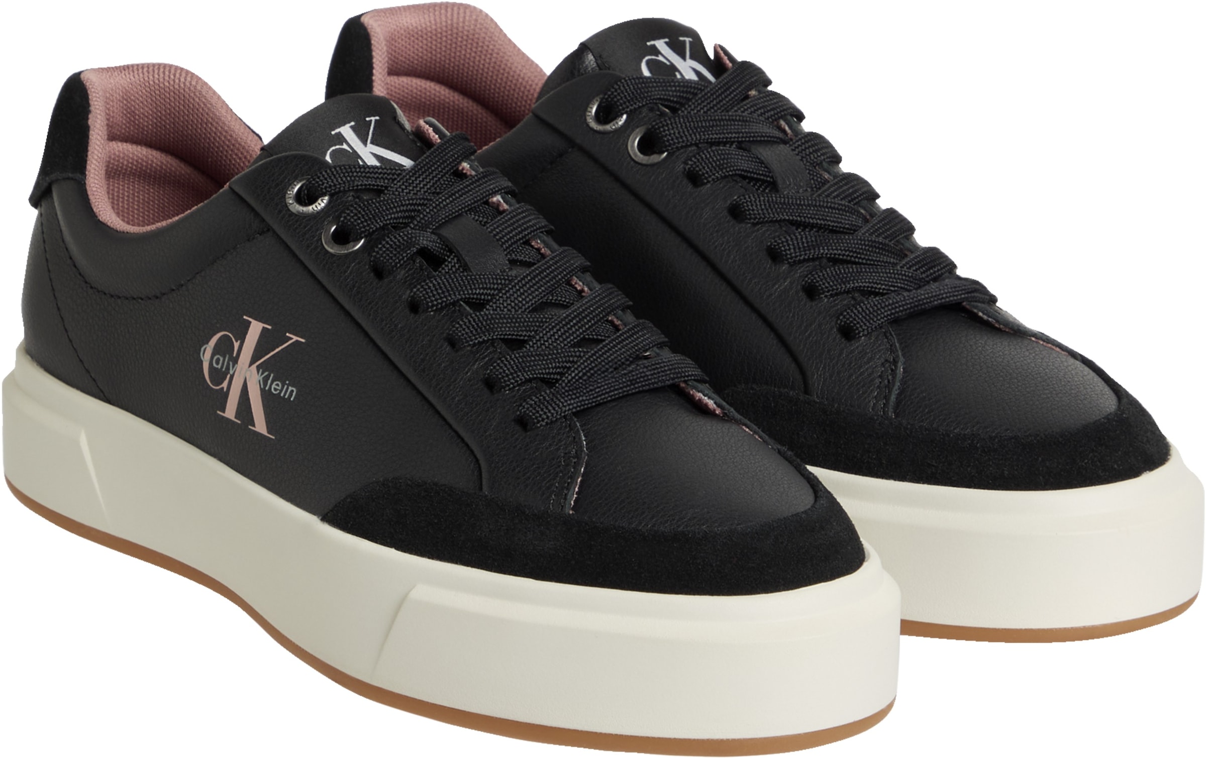 Image of Calvin Klein Jeans Sneaker "BASKET CUPSOLE LACEUP LTH MIX" Basket-Sneaker, Halbschuh, Schnürschuh mit Plateausohle
