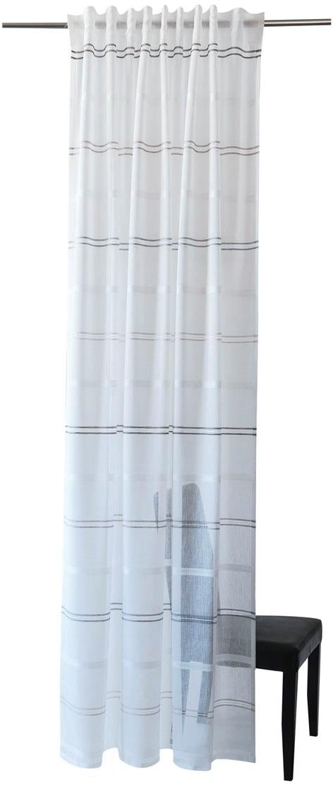 Image of HOMING Gardine "Linus" verdeckte Schlaufen 1 Stk. tlg. Streifen, modern, Wohnzimmer, Schlafzimmer