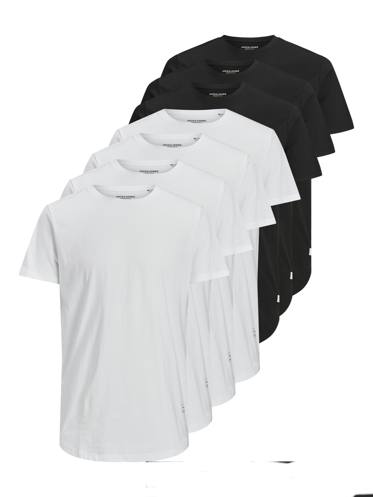 Image of Jack & Jones Rundhalsshirt "JJENOA TEE SS CREW NECK 7PK MP NOOS" Packung, 7 Stk.
