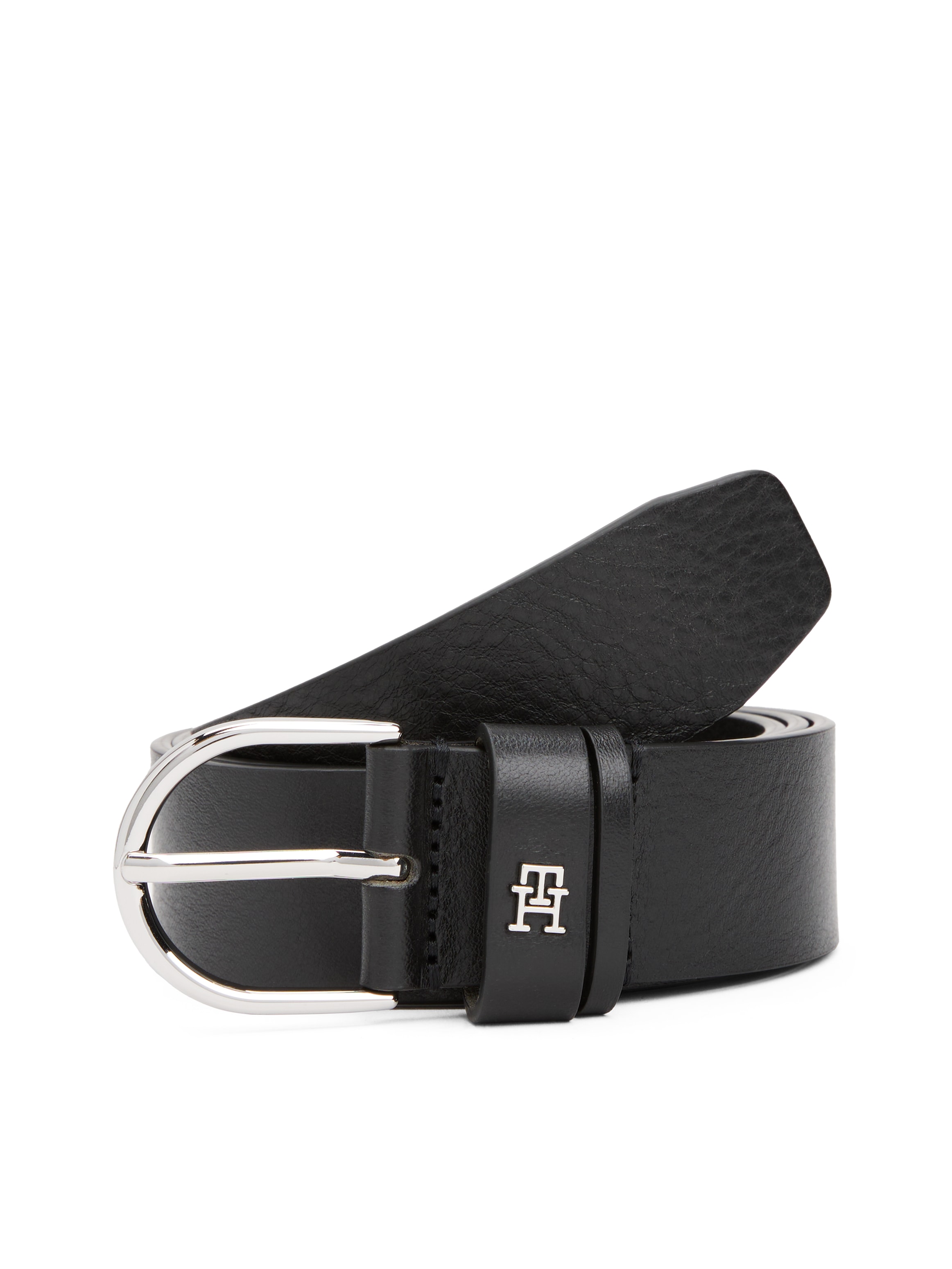 Tommy Hilfiger Ledergürtel »ESSENTIAL EFFORTLESS 3.5«, Ovale Einfachdornschliesse, Logoemblem