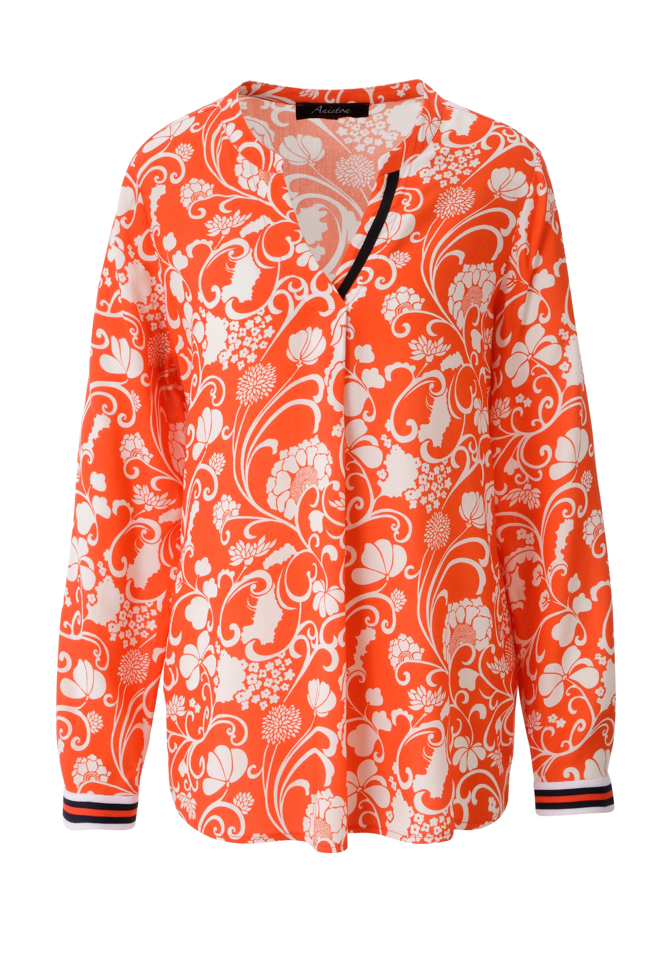 Aniston CASUAL Blouse à enfiler mit fantasievollem, grafischen Blumendruck