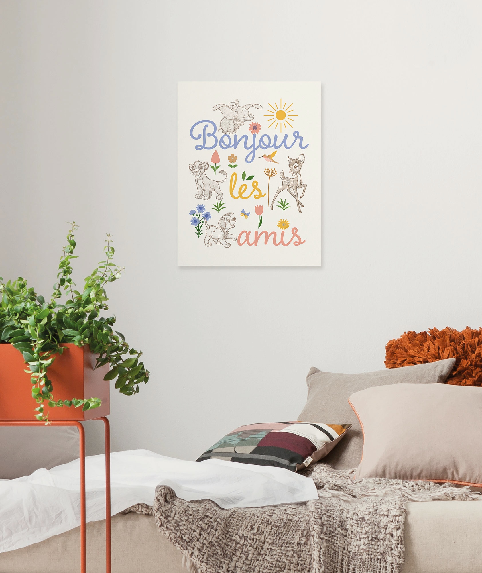 Image of Komar Leinwandbild "Disney Classics Bonjour" Disney 1 Stk. tlg. 30 x 40 cm (Breite x Höhe) - Kinderzimmer, Dekoration
