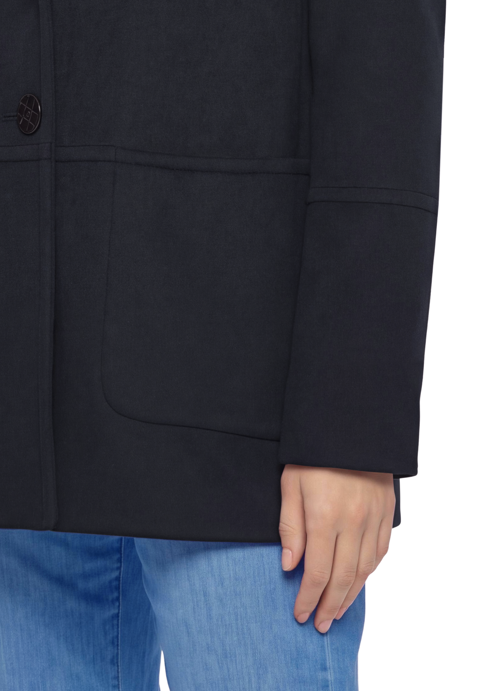 Gil Bret Veste en laine avec capuche avec col à revers et capuche matelassée