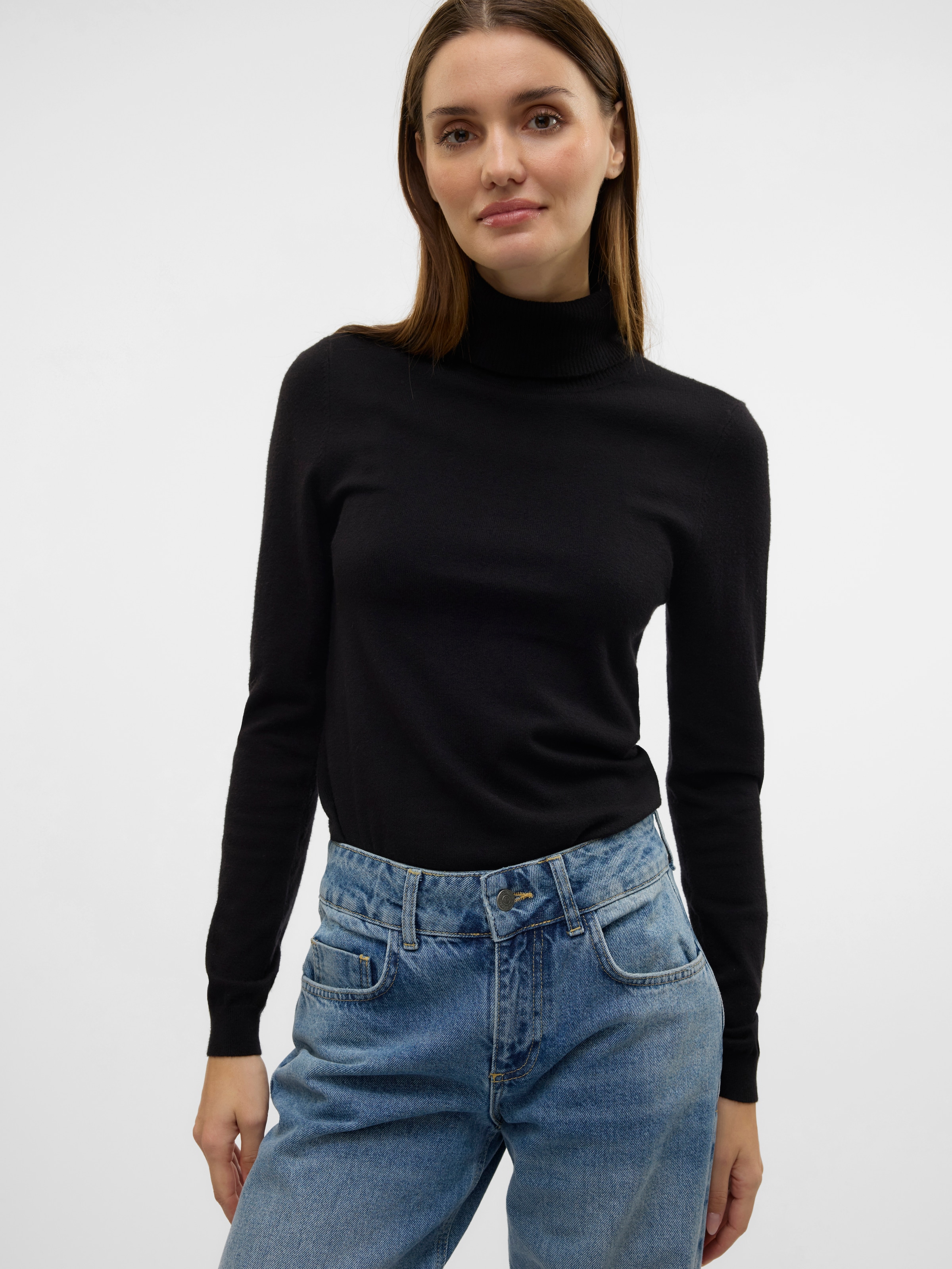 Vero Moda Rollkragenpullover »VMHAPPINESS LS ROLLNK PULLOVE GA BOO REP«