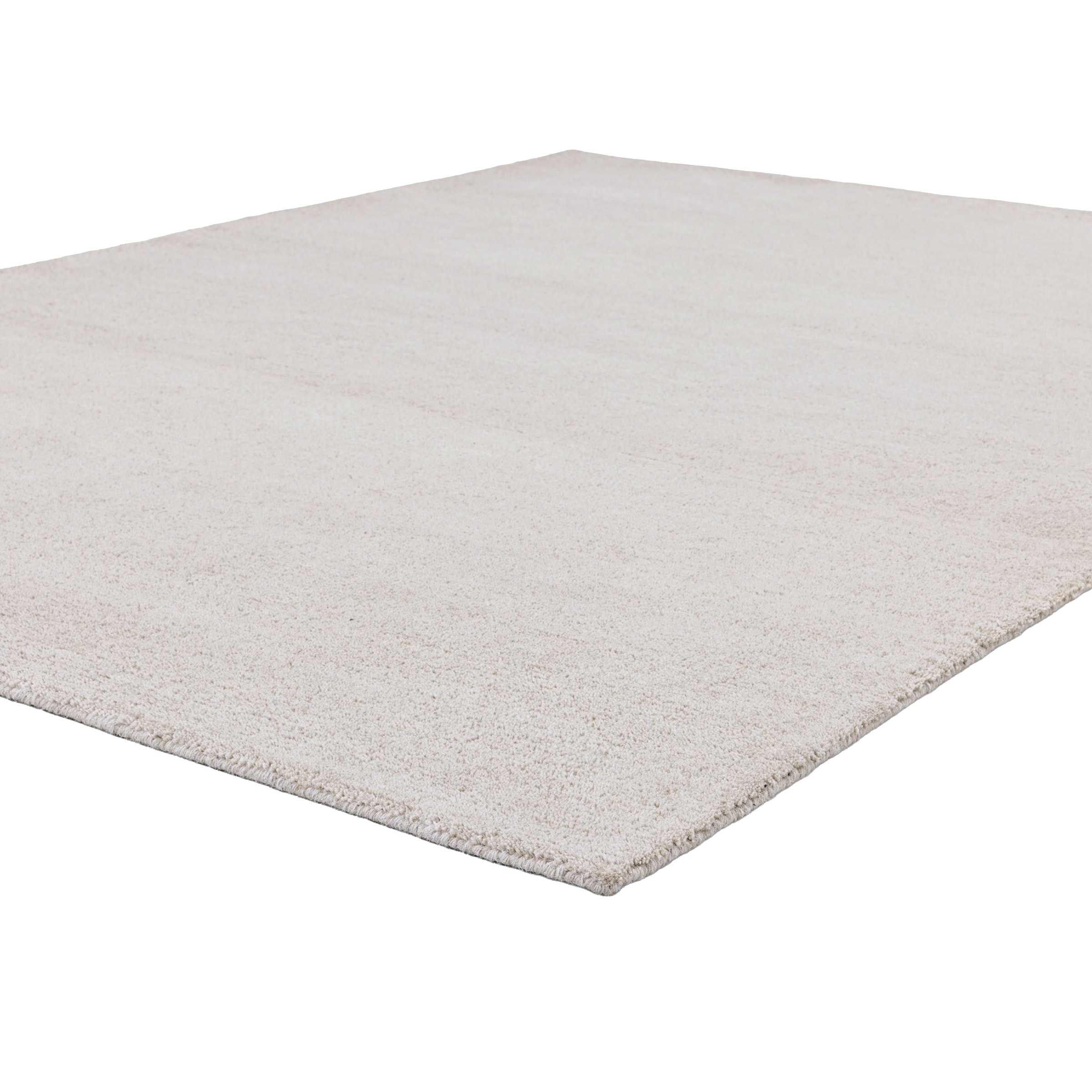 GOODproduct Wollteppich »Gabbo Natur, Handgefertigt, Teppich, reine Wolle, meliert« rechteckig 14 mm Höhe reine Wolle, Uni, Wohnzimmer, Schlafzimmer, Esszimmer