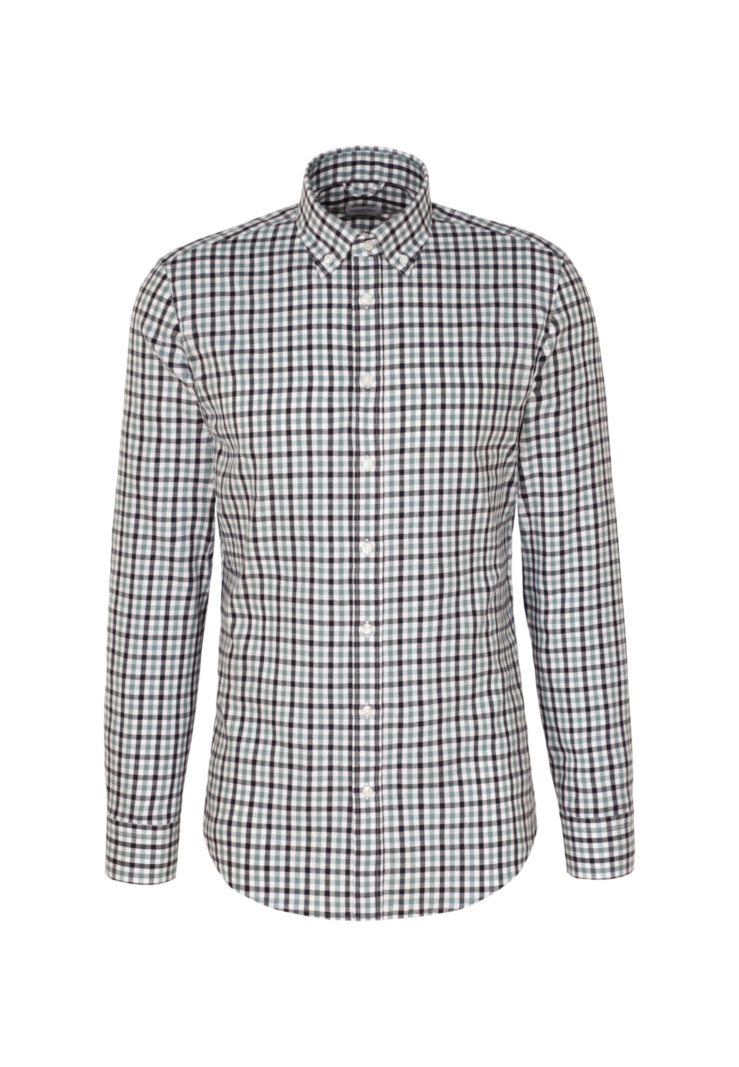 seidensticker Flanellhemd »Slim« Slim 1/1 Button-Down-Kragen Karo