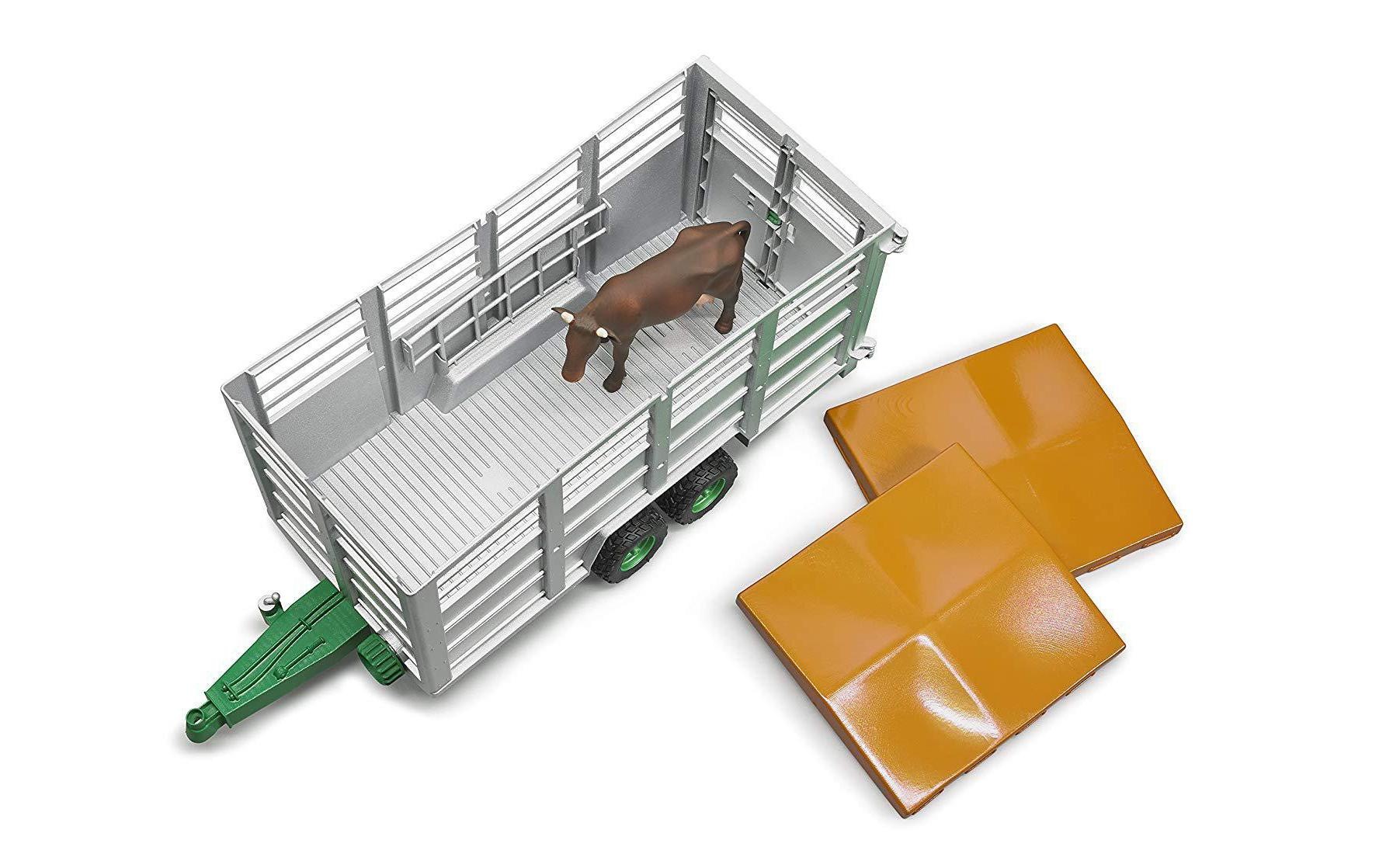 Bruder® Spielfahrzeug-Erweiterung »Viehanhänger mit 1 Kuh«