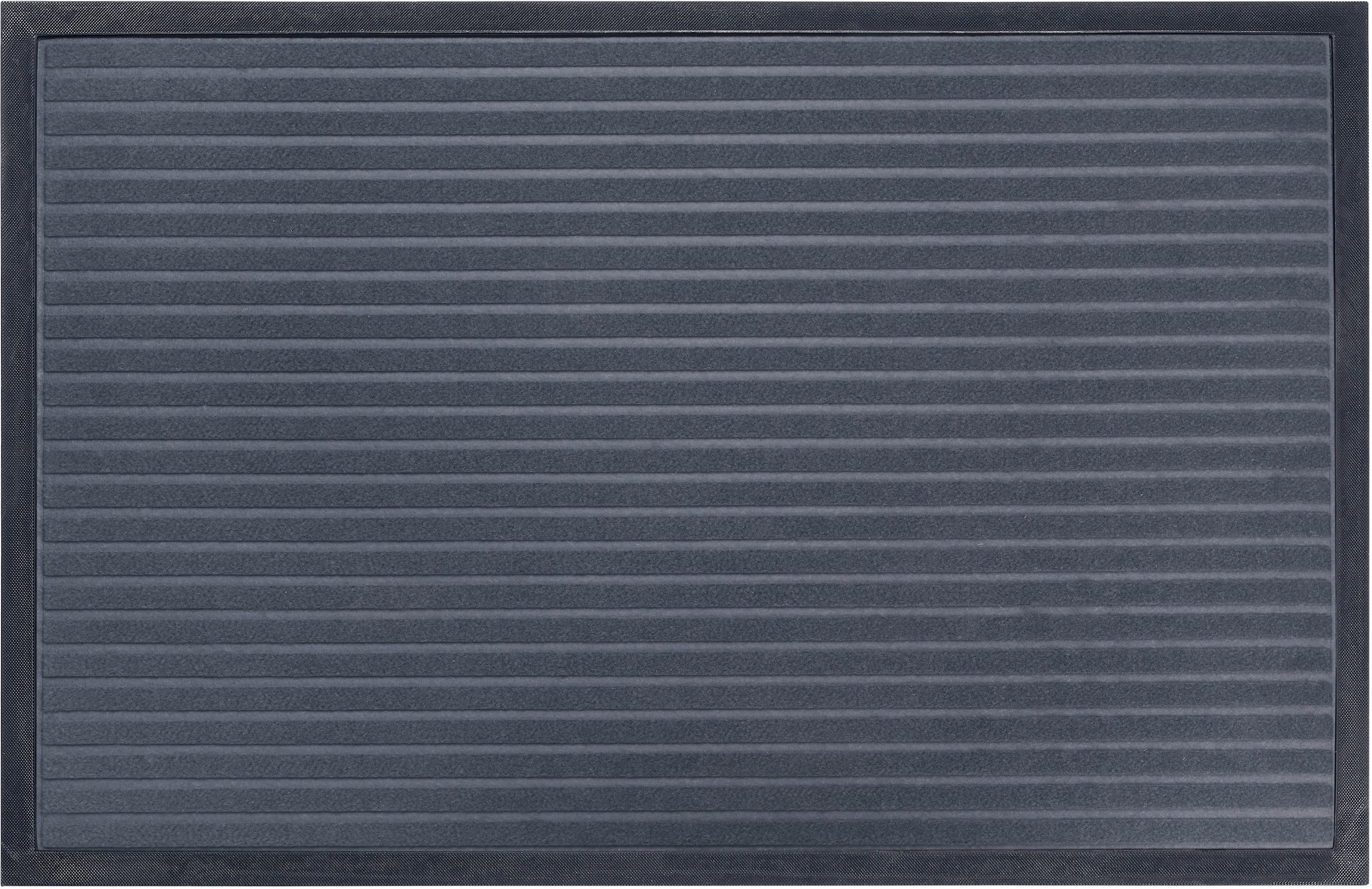 HANSE Home Fussmatte »High Low Striped Mat«, rechteckig, 5 mm Höhe, Schmutzfangmatte, rutschfest, waschbar, wetterfest, Innen, Aussen, Flur