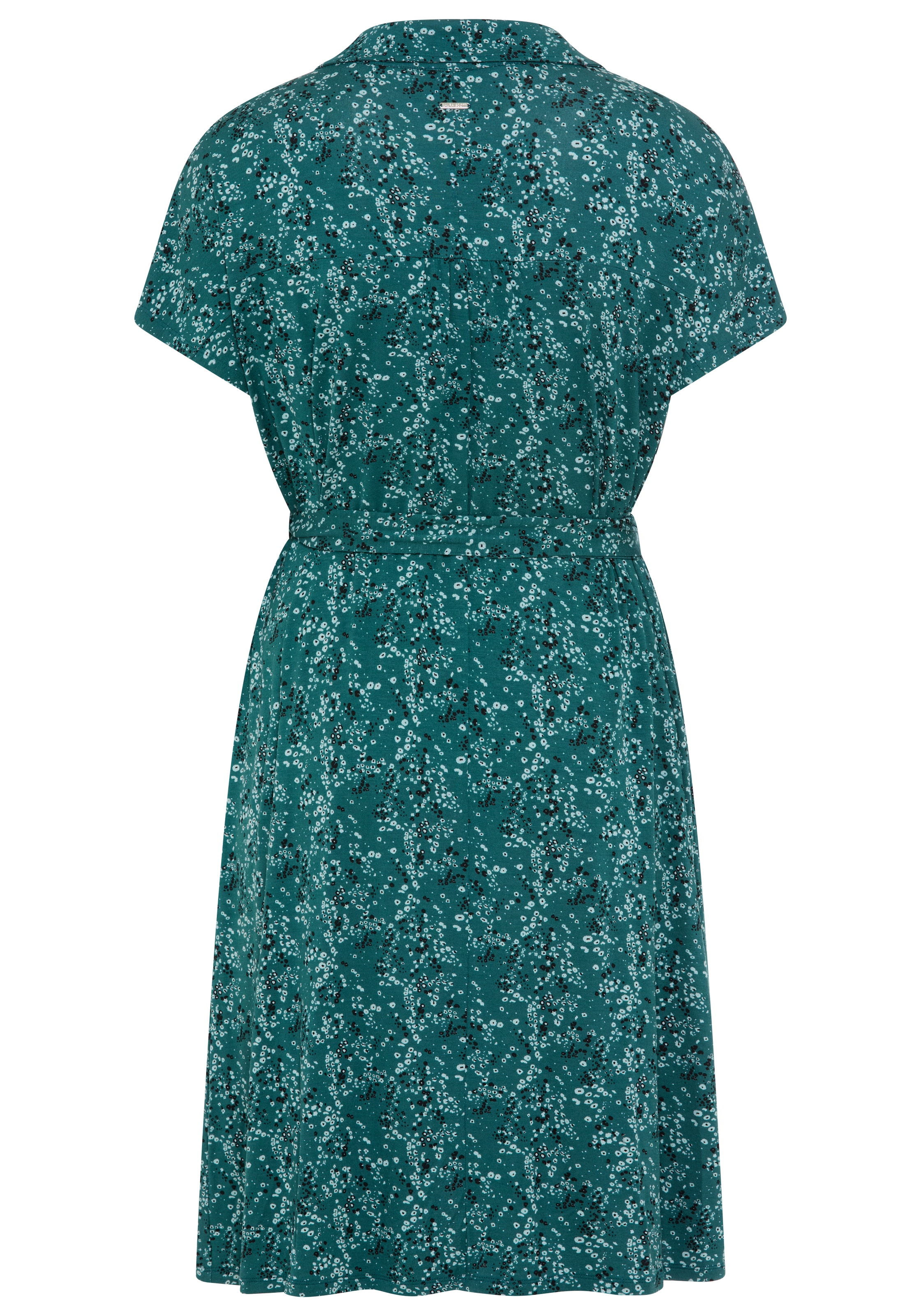 Laura Scott CURVE Robe en jersey in A-Linie mit Hemdkragen, geblümt