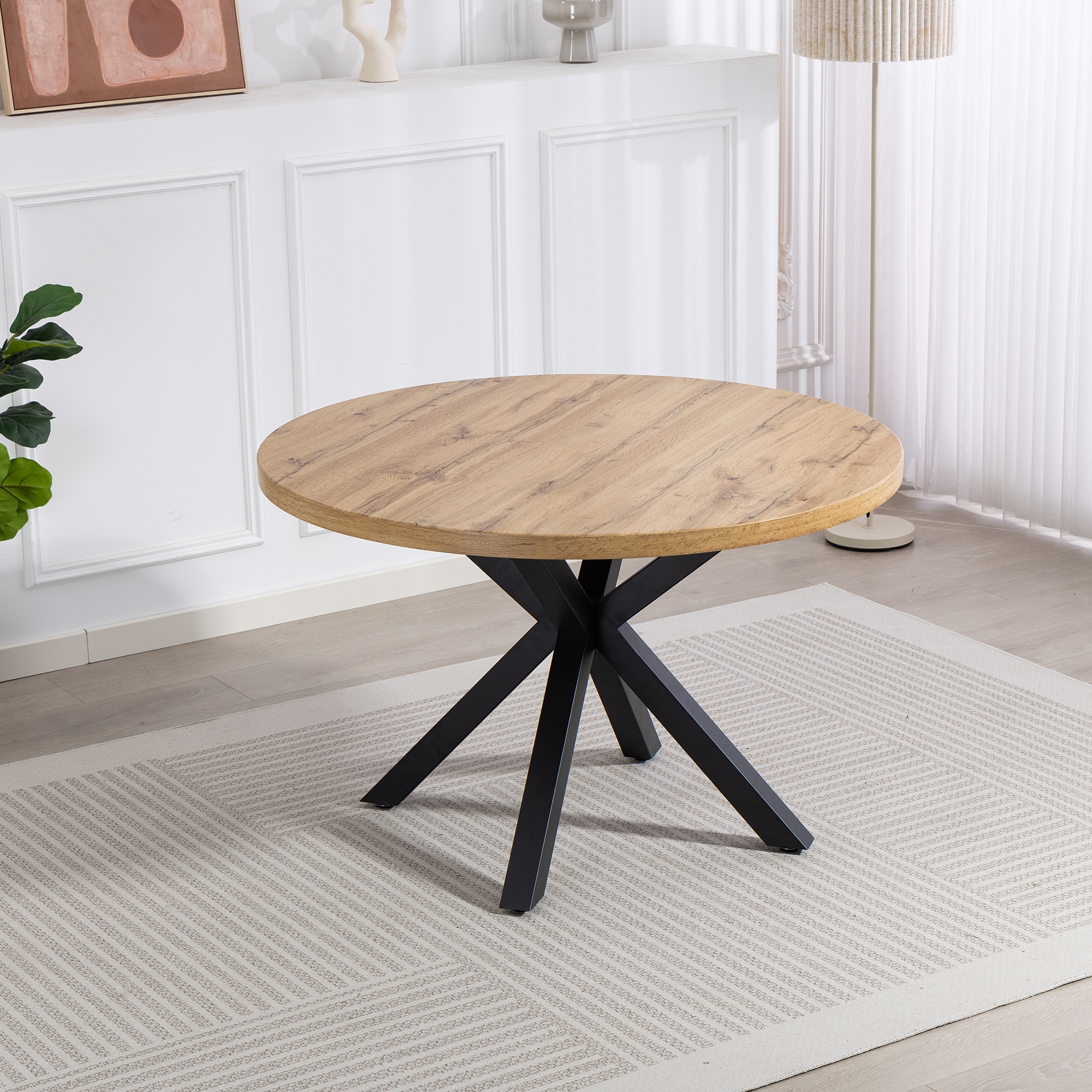 Image of Duo Collection Esstisch "Damira Tisch rund" Massives Metallgestell, Belastbarkeit bis 100 kg