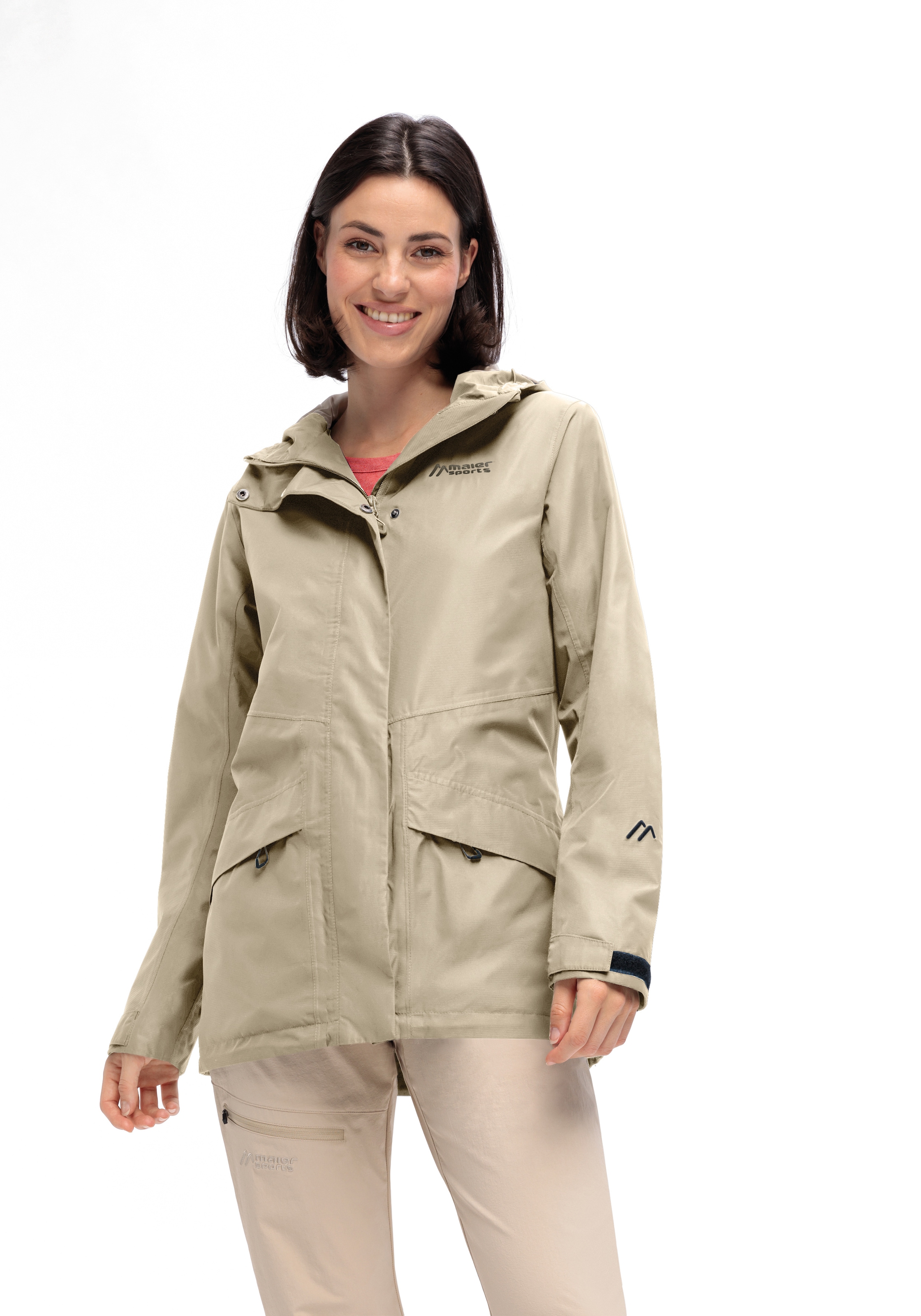 Maier Sports Outdoorjacke »Brocken Long W«, Damen Jacke wasserdicht, Funktionsjacke 2 Taschen aussen + Innentasche