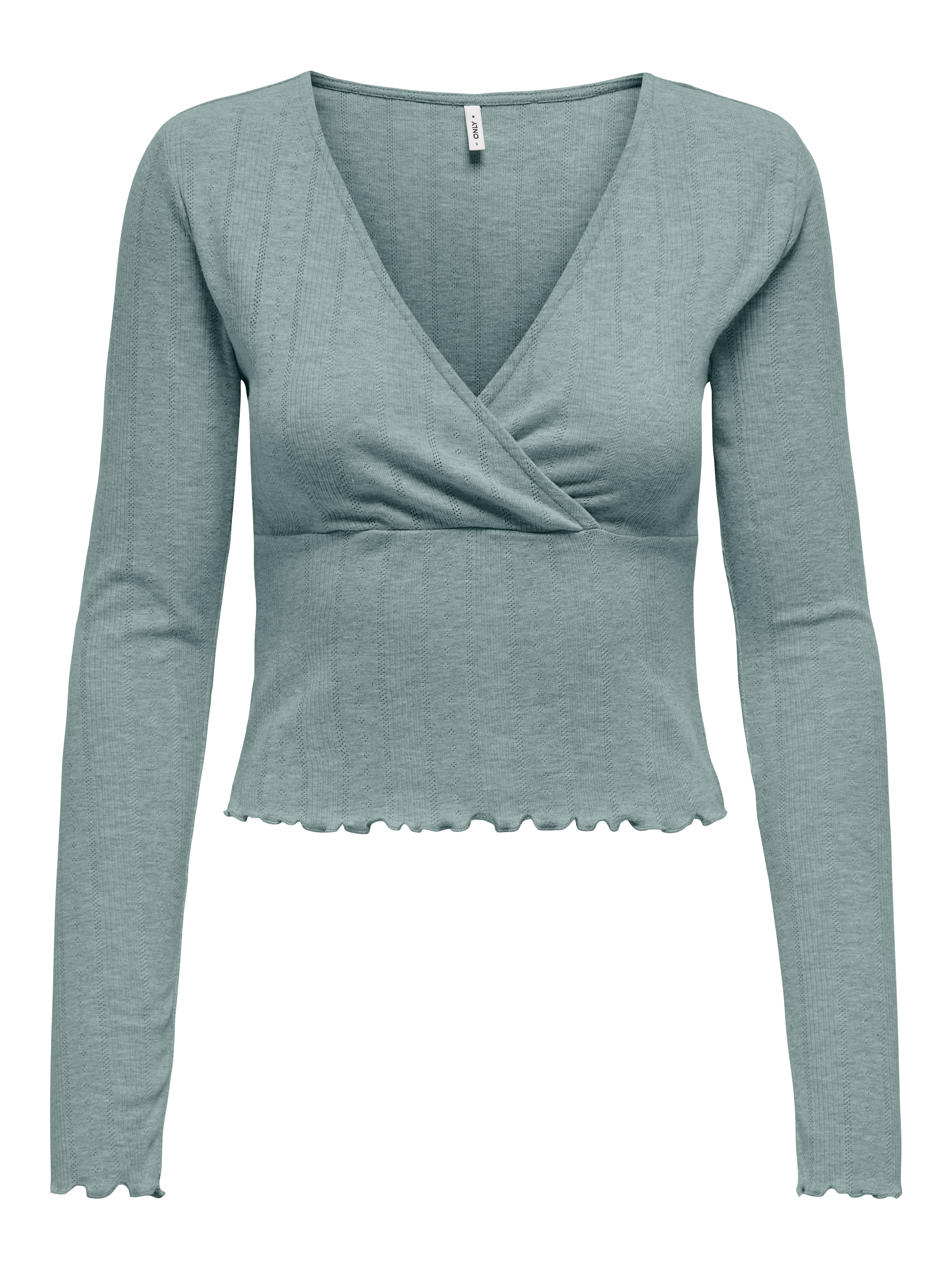 ONLY Langarmshirt »ONLCARLOTTA L/S WRAP TOP JRS«