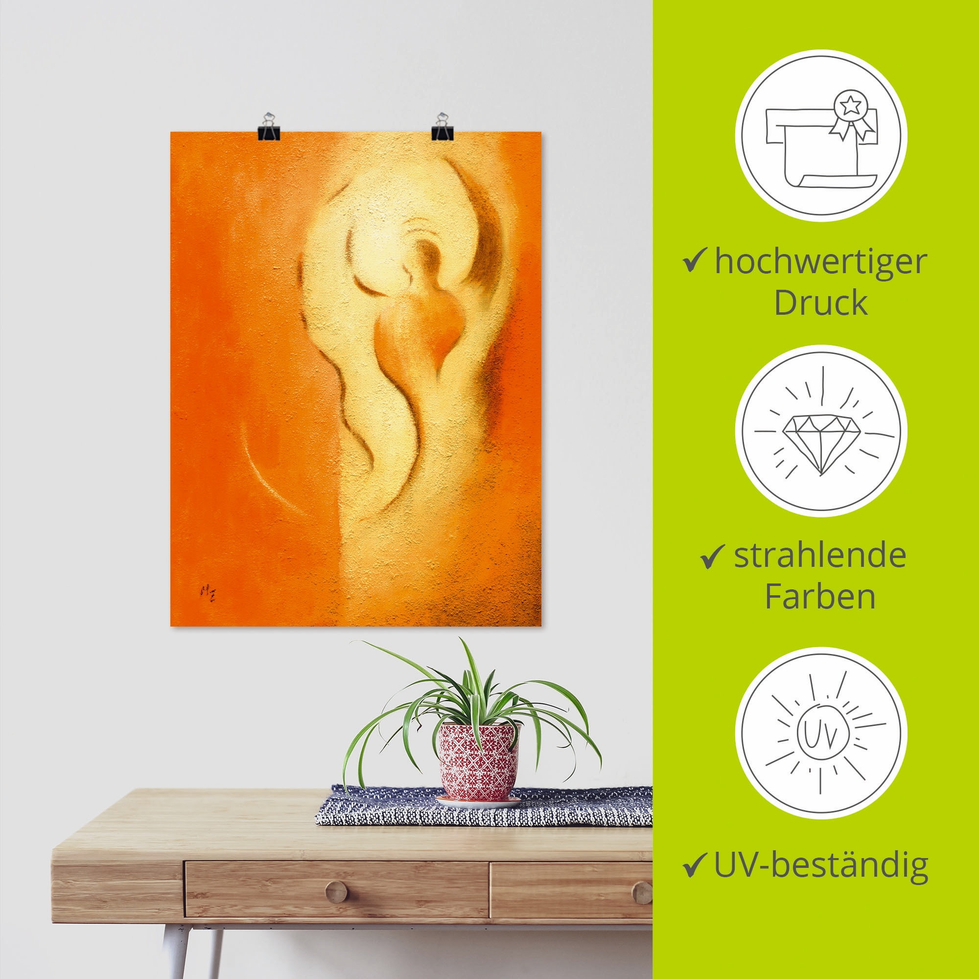 Artland Poster »Engel der Freude« Religion 1 Stk. tlg. als Alubild, Leinwandbild, Wandaufkleber oder Poster in versch. Grössen