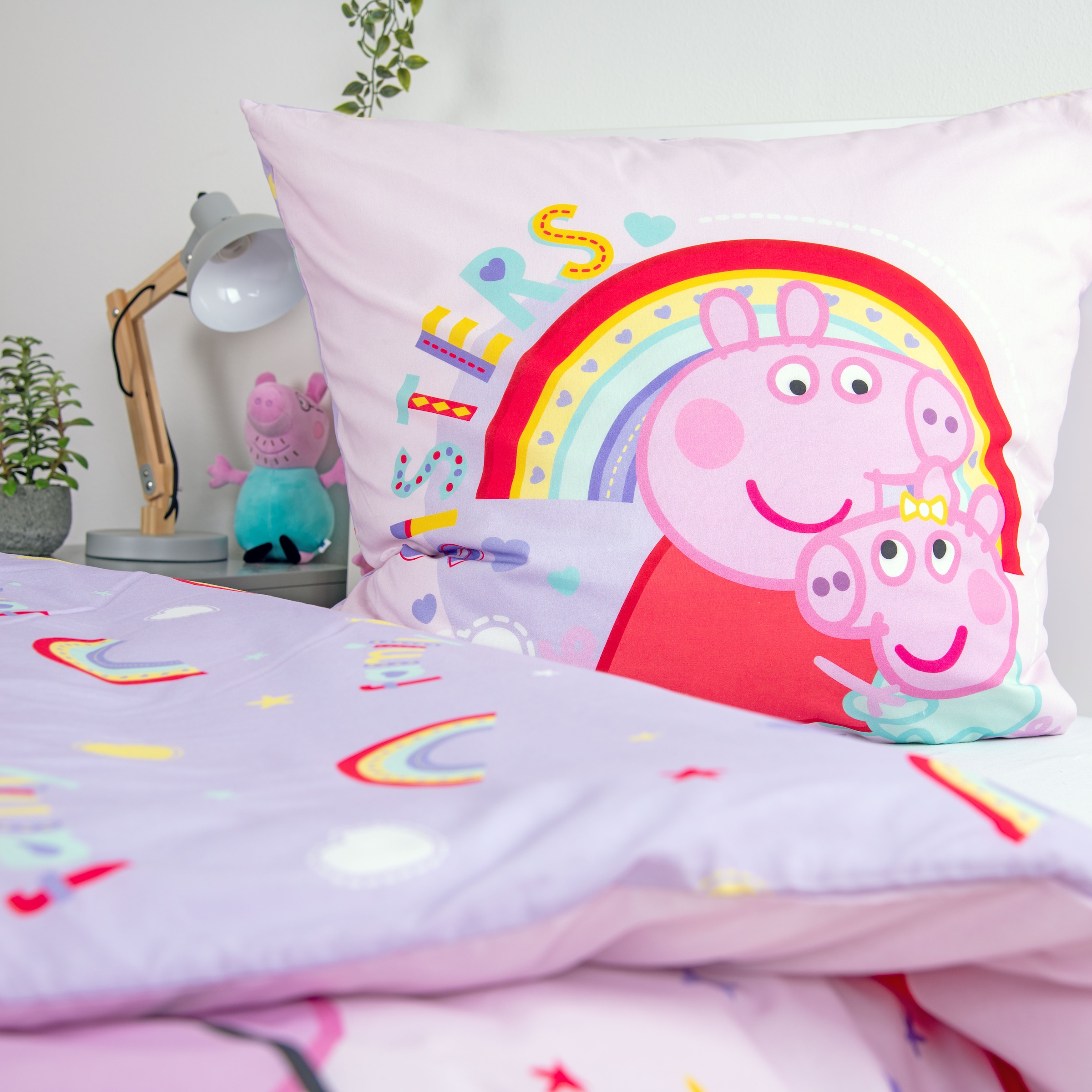 Peppa Pig Wendebettwäsche »Peppa Pig« 2 Stk. mit fröhlichem Design