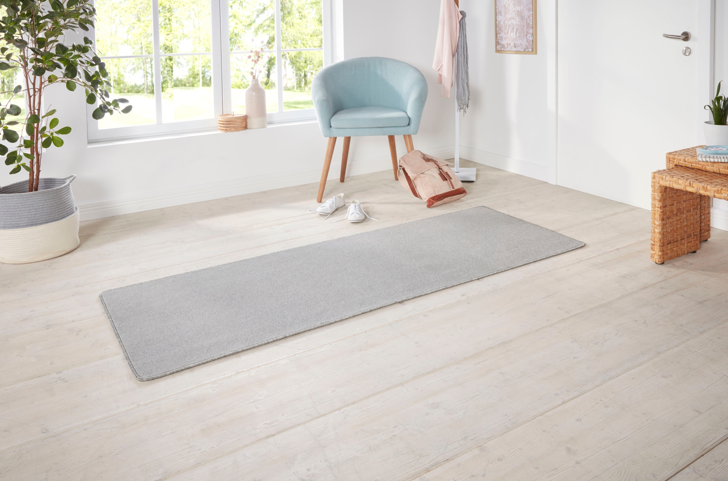 HANSE Home Teppich »Shashi«, rechteckig, 8,5 mm Höhe, Kurzflor, Unifarben, Läufer, weich, Esszimmer, Kinderzimmer, Flur