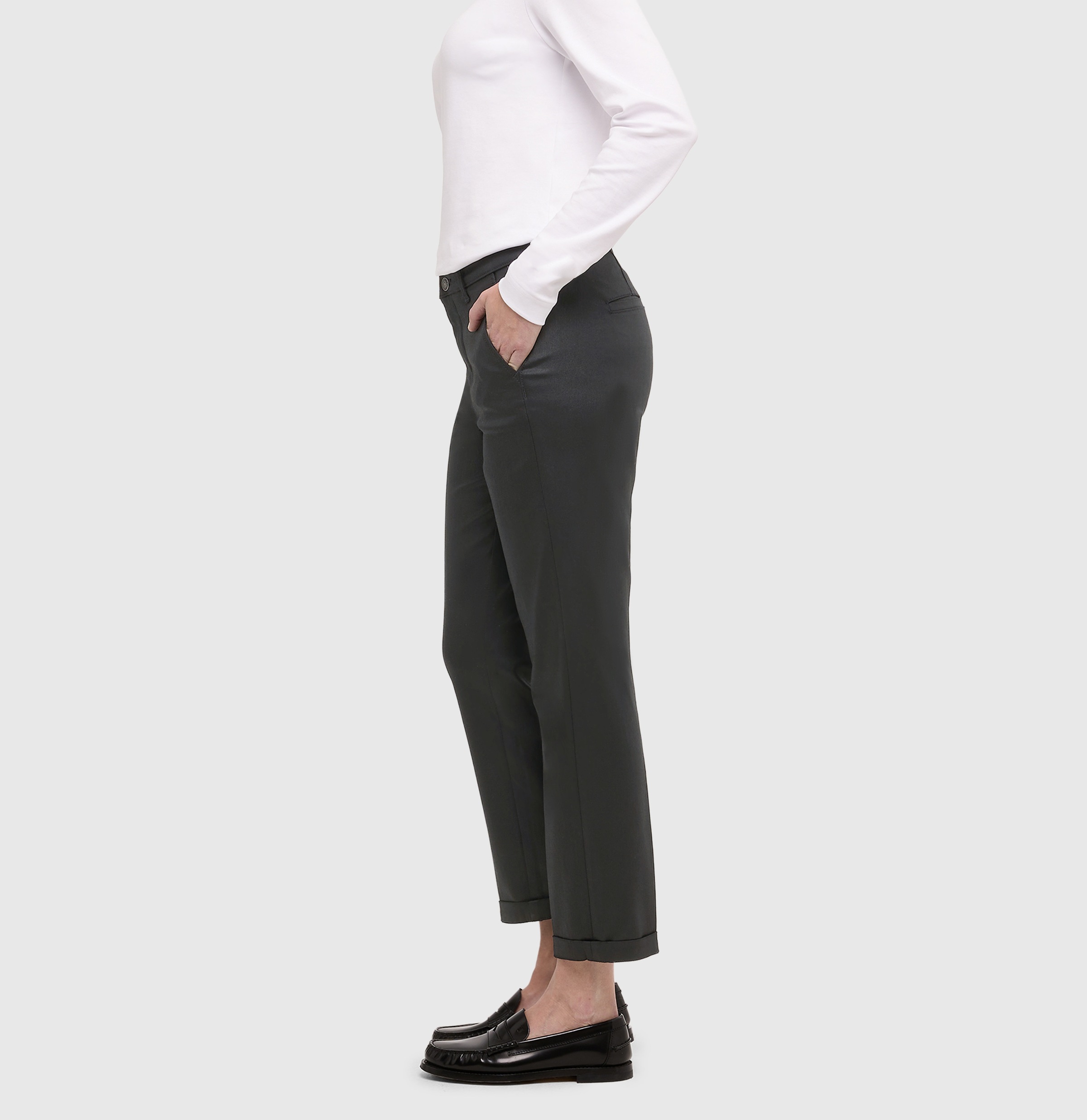 MAC Chinos »CHINO turn up«  Aspect cuir