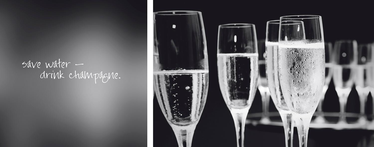 Image of queence Leinwandbild "Champagne" Getränke Kunst Modern Schriftzug Schriftzüge Spa Spa Bilder Sprüche Sprüche & Texte Set, Premium-Leinwandstoff, Handarbeit aus Deutschland, Spruch, 2er Set