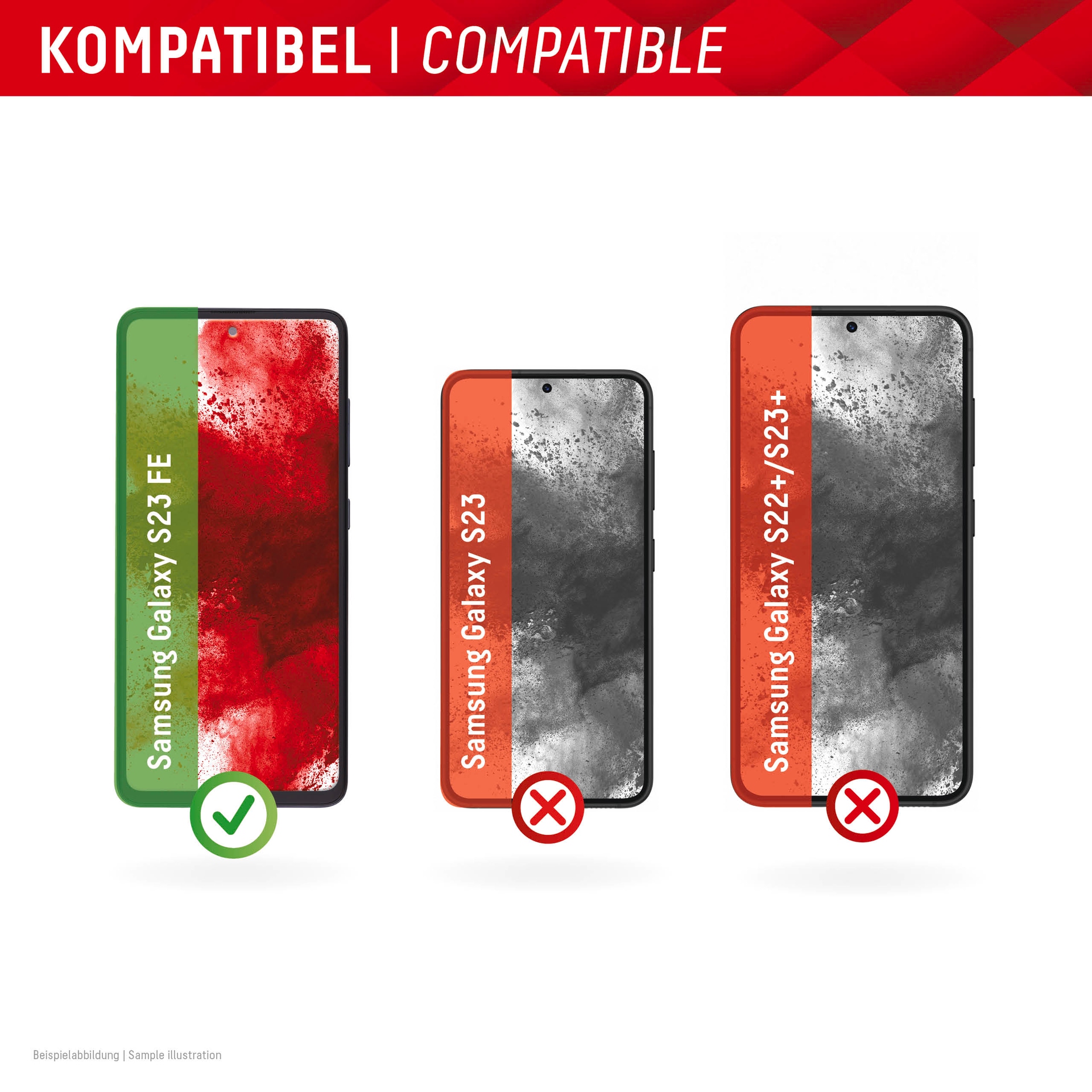 Displex Displayschutzglas »Real Glass« für Samsung Galaxy S23 FE Displayschutzfolie Displayschutz kratzer-resistent 10H splitterfest