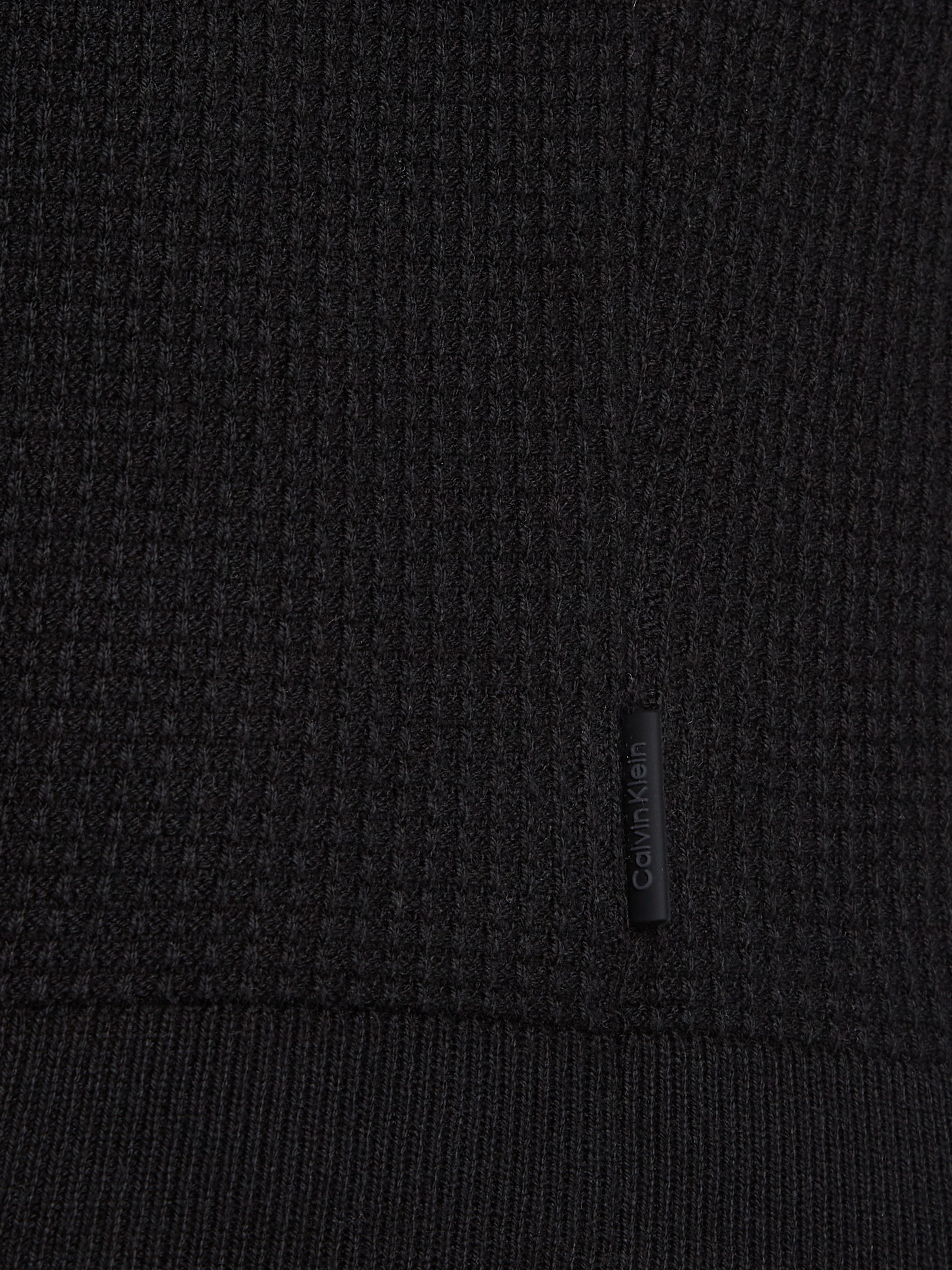 Calvin Klein Rundhalspullover »WAFFLE STRUCTURE SWEATER«, mit Markenlabel