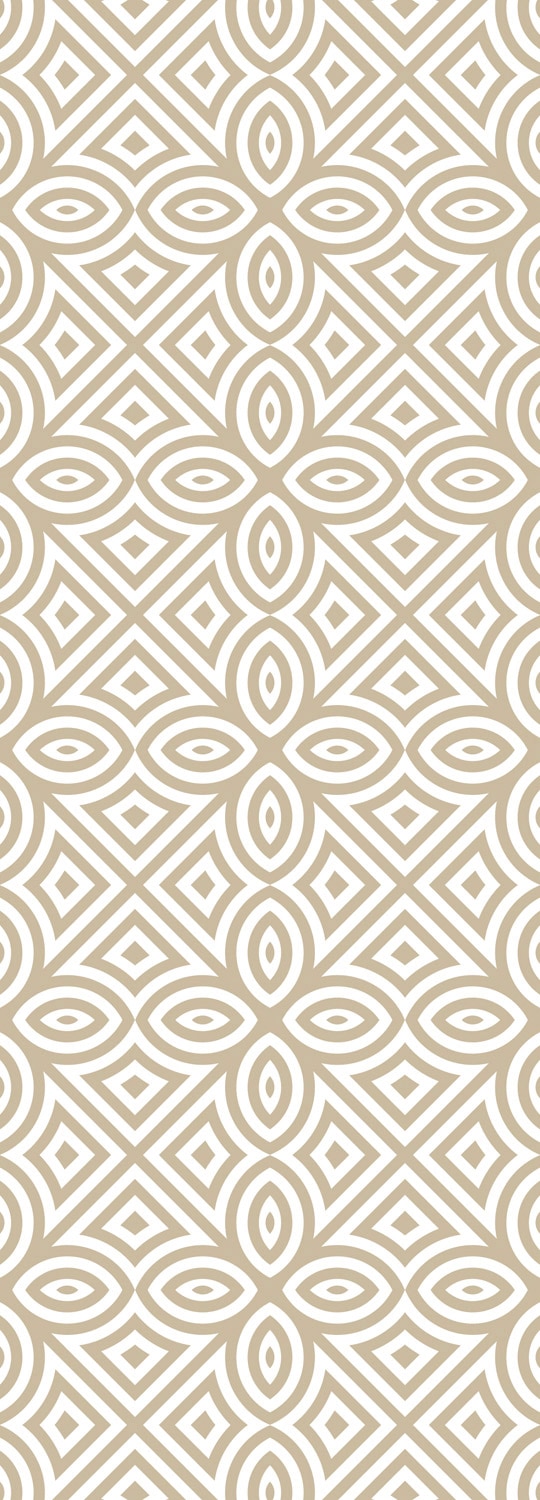 Image of queence Vinyltapete "Muster-Beige" Barock Kunst bedruckt glatt 90x250cm, selbstklebend, kinderleichte Anbringung, Sticker