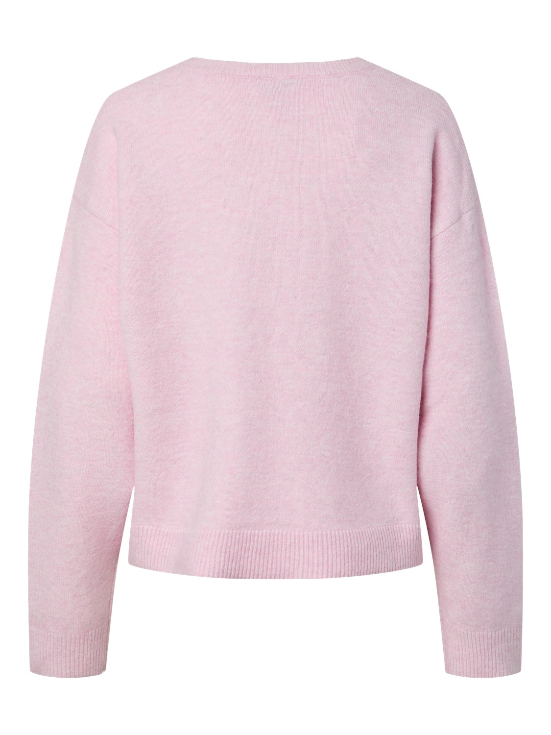 pieces Rundhalspullover »PCSALLY LS O-NECK KNIT NOOS BC« Materialmix