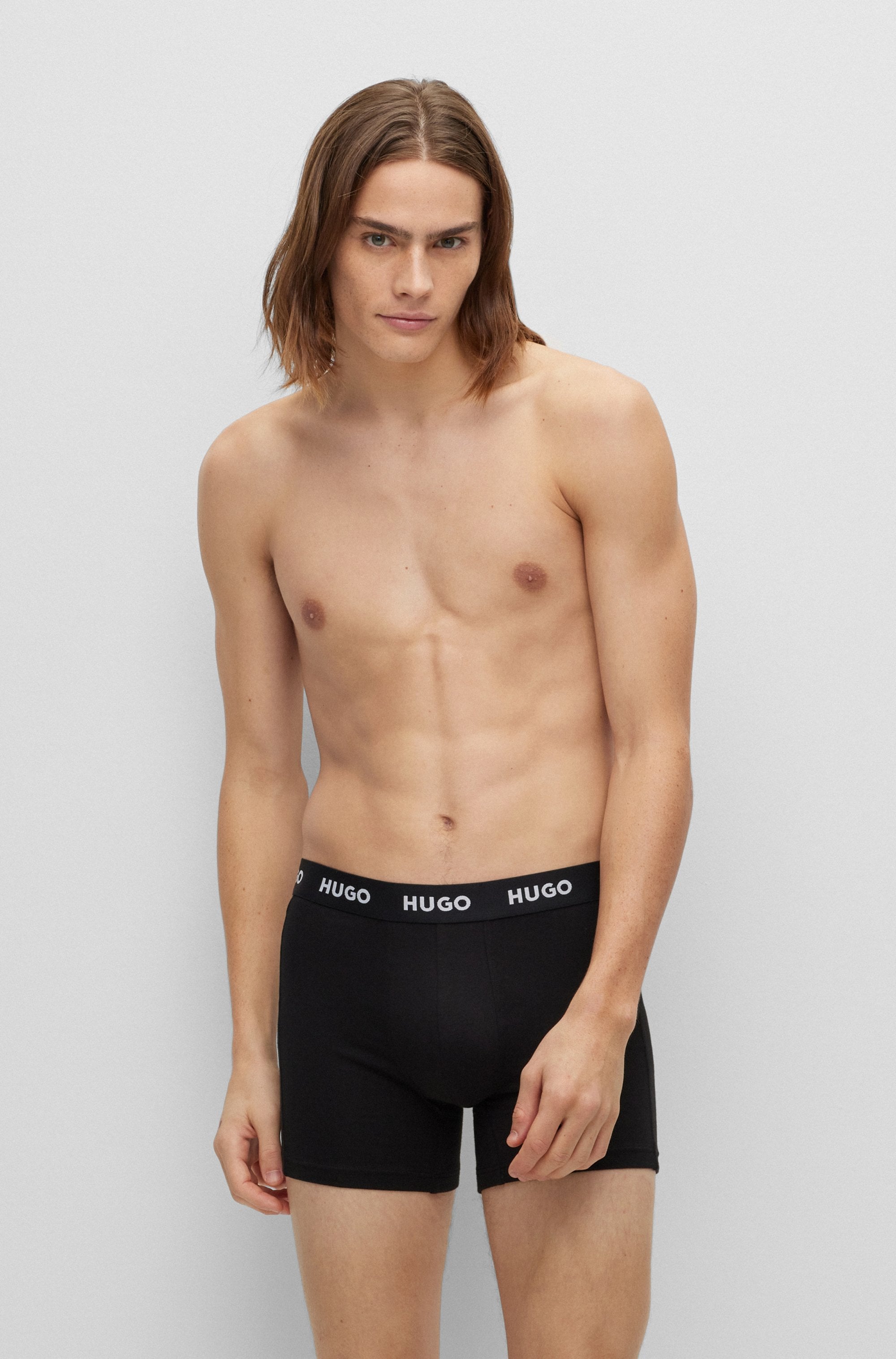 HUGO Underwear Boxer »BOXERBR TRIPLET PACK« 3 cuis mit HUGO Logo-Elastikbund