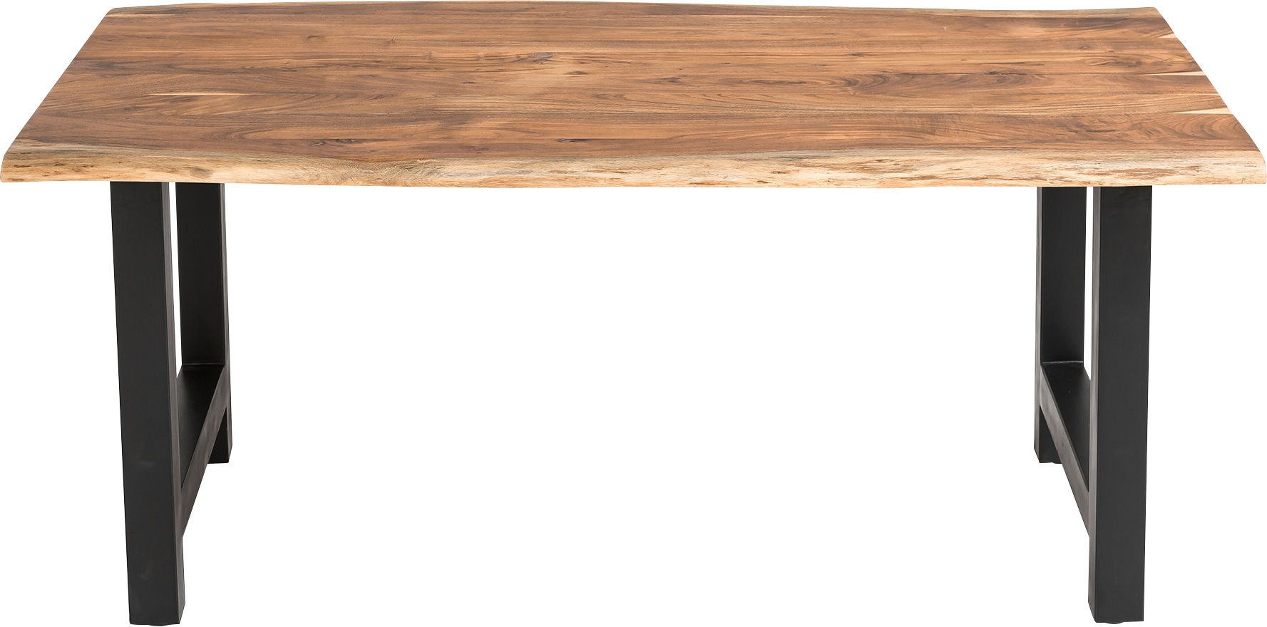 SalesFever Ensemble de salle à manger »Esszimmerausstattung aus Holz und Metall« Set, 5 cuis tlg. 5-teiliges Set aus doppelt gewachstem Massivholz