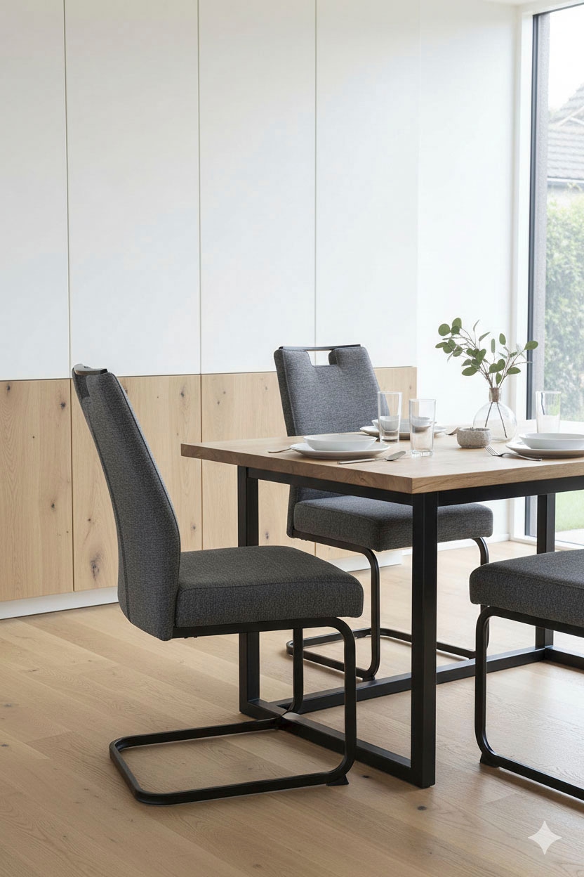HELA Chaise cantilever »KERTIN« (Ensemble) 1 cuisLargeur d'assise XL, poignée, panier à ressort, charge max. 140kg