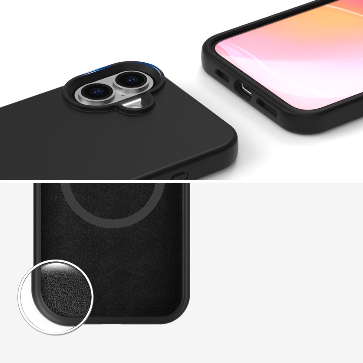 4smarts Handyhülle »Silikon Case Cupertino für Apple iPhone 16«, Backcover, Schutzhülle, Handyschutzhülle, Case, Schutzcase, stossfest