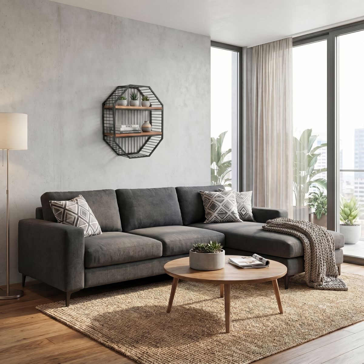 Ambiente Haus Wandregal »Urban Wandregal - (H) 60cm« 1 Stk. tlg.