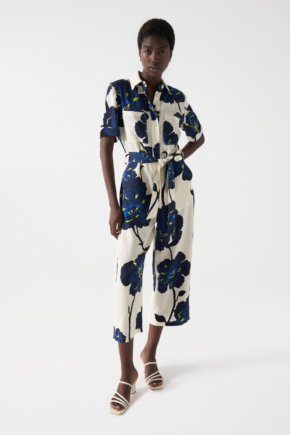 Salsa Overall »Overall Belted Floral-Print Jumpsuit«