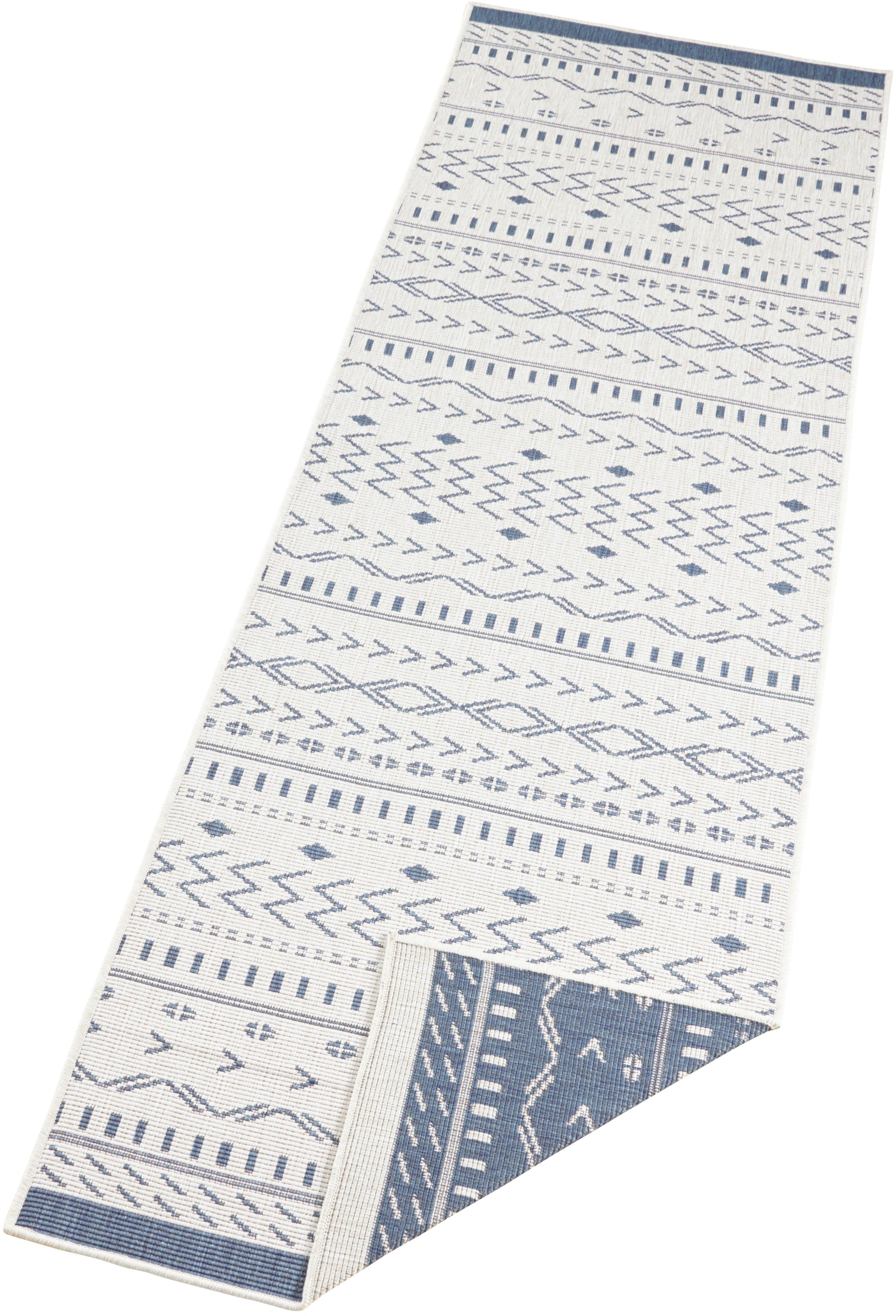 Image of NORTHRUGS Läufer »Kuba«, rechteckig, 5 mm Höhe, In-und Outdoor geeignet, Wohnzimmer, Balkon, Terrasse, Garten, Robust, Pflegeleicht, Flachgewebe, Wendbar bei Ackermann Versand Schweiz