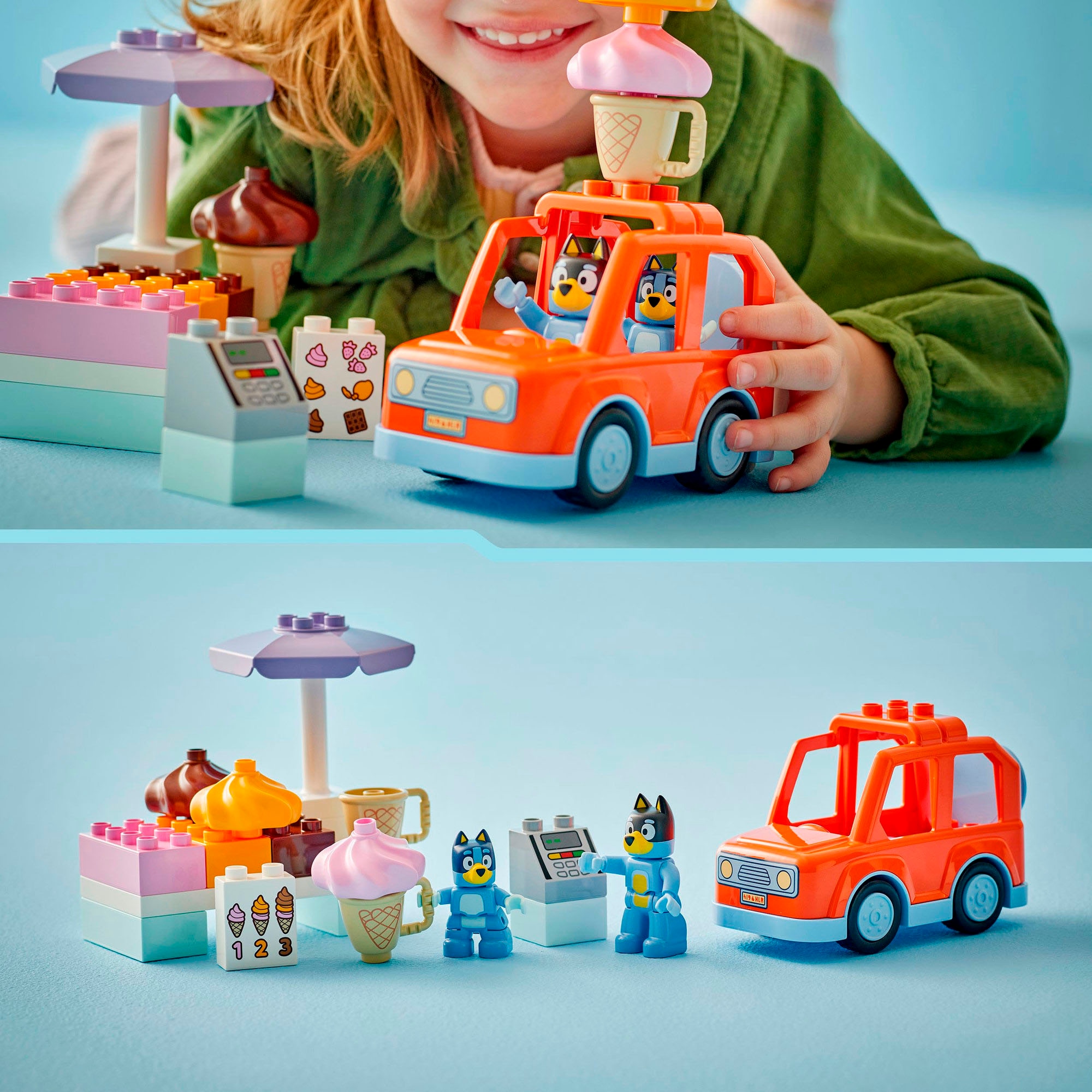 LEGO® Pions de construction »Ausflug zur Eisdiele mit Bluey (10458), LEGO DUPLO Bluey« fabriqué en Europe