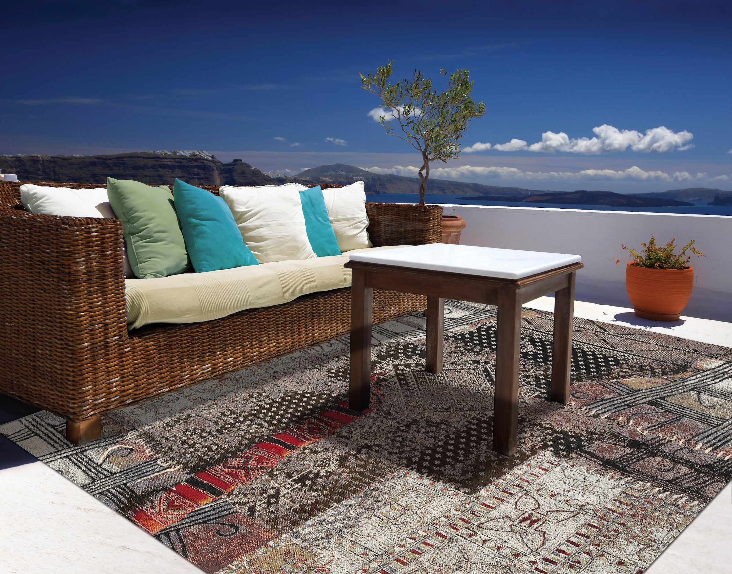 Gino Falcone Teppich »Outdoor-Africa 37«, rechteckig, kaufen geeignet, Wohnzimmer Flachgewebe, In- Outdoor günstig und