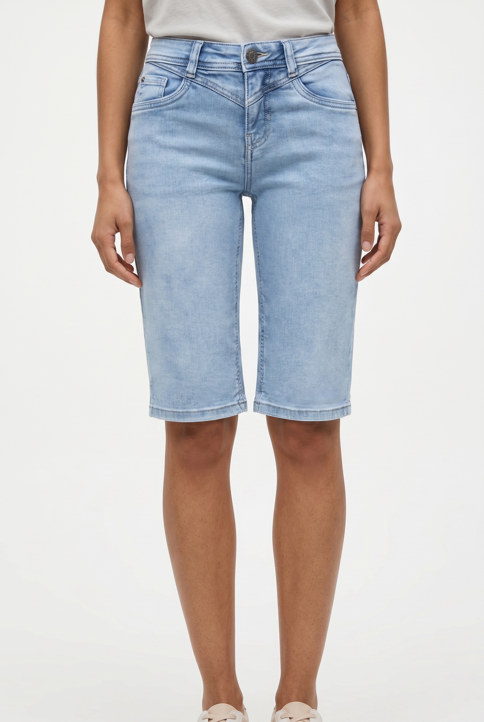 Image of STREET ONE Bermudas "Style Jane" Slim Leg Bermuda mit Turn-Up-Detail