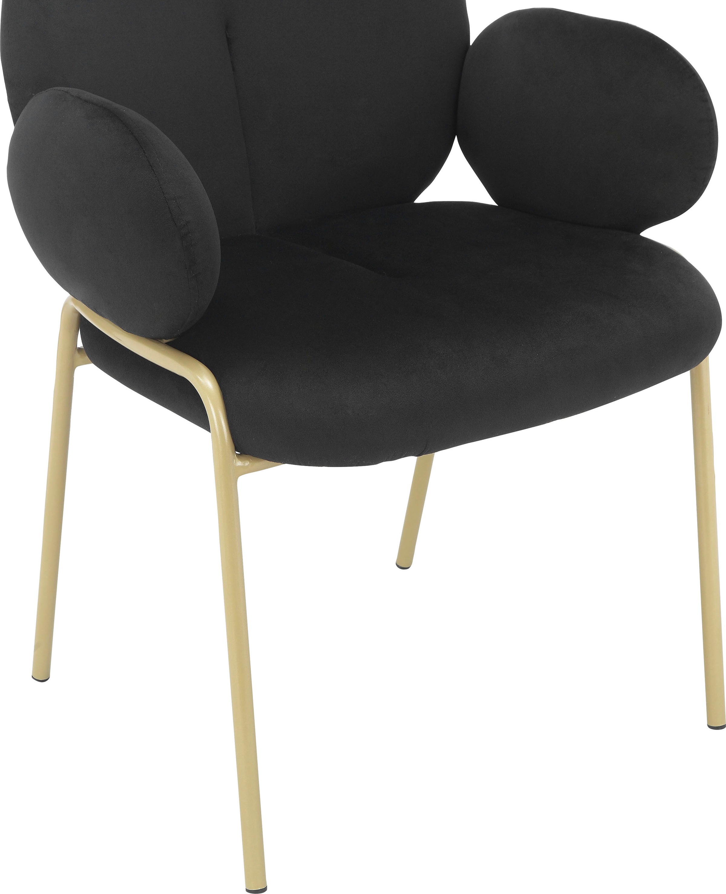 Leonique Esszimmerstuhl günstig Sitz gepolstert, »Albie«, und aus cm Metall, Sitzhöhe kaufen 2 St., Veloursstoff, 48,5 Rücken Gestell
